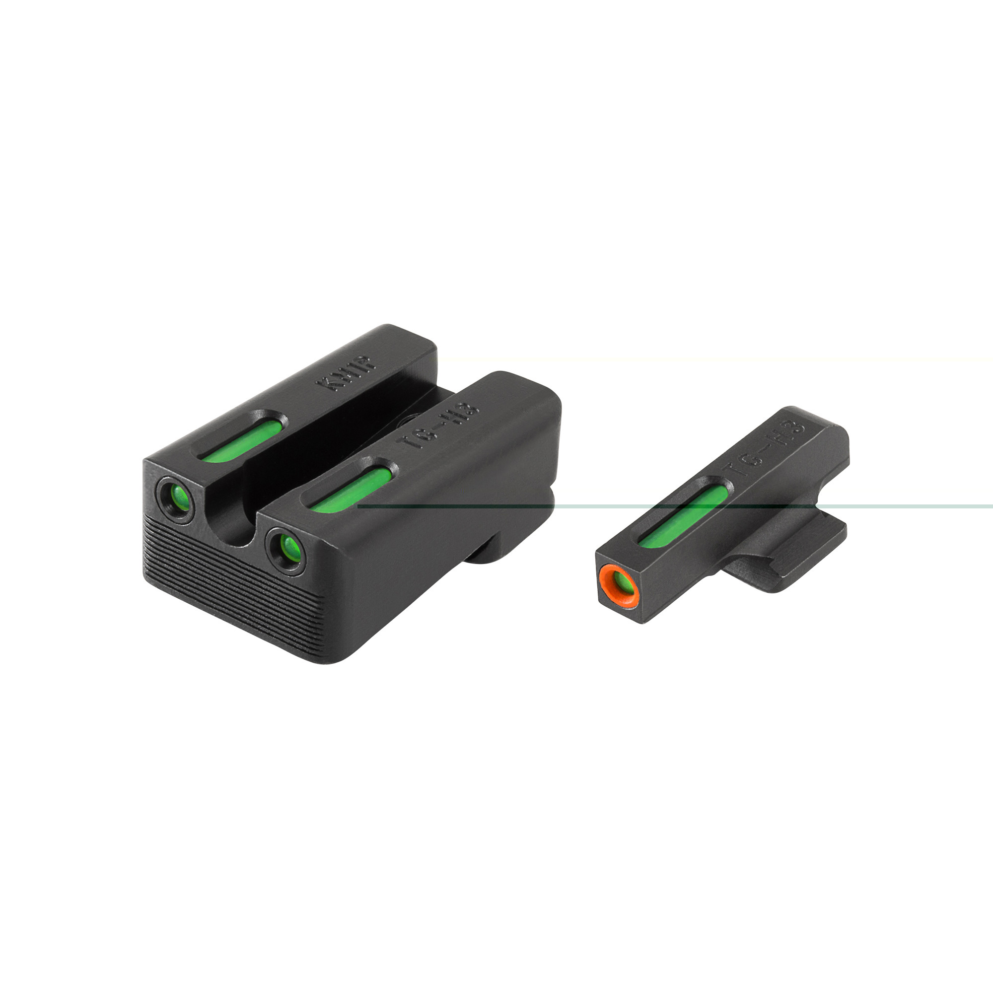 TRUGLO TFX Pro Sight Set 1911 Kimber Cut Tritium / Fiber Optic Green with Orange Front Dot Outline