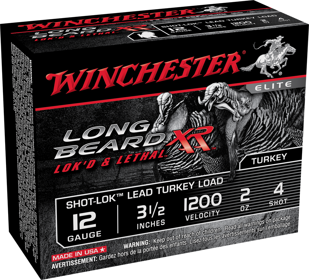 Winchester Ammo STLB12L4 Long Beard XR Shot-Lok 12 Gauge 3.50" 2 oz 1200 fps 4 Shot 10 Bx/10 Cs