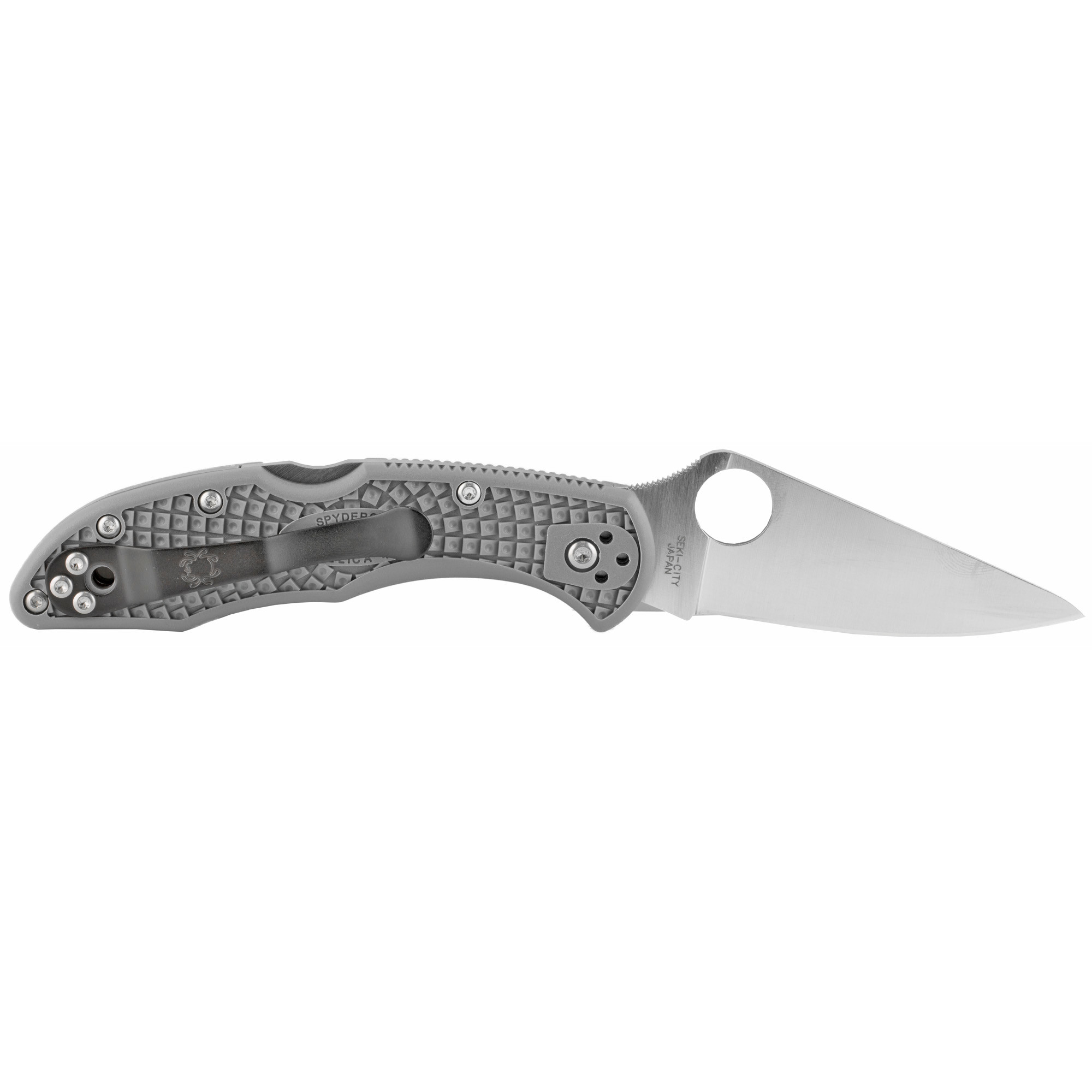 Spyderco C11FPGY Delica 4 Lightweight 2.88" Folding Drop Point Plain VG-10 SS Blade Gray FRN Handle Includes Pocket Clip
