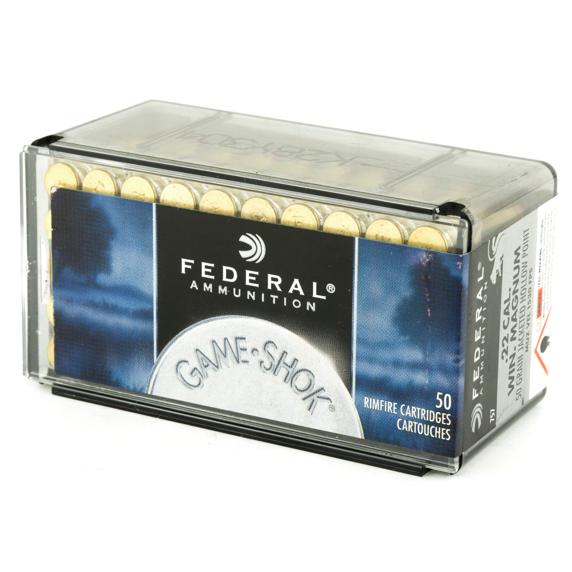 Federal 757 Small Game & Target Small Game 22 WMR 50 gr Jacketed Hollow Point (JHP) 50 Per Box/ 60 Cs