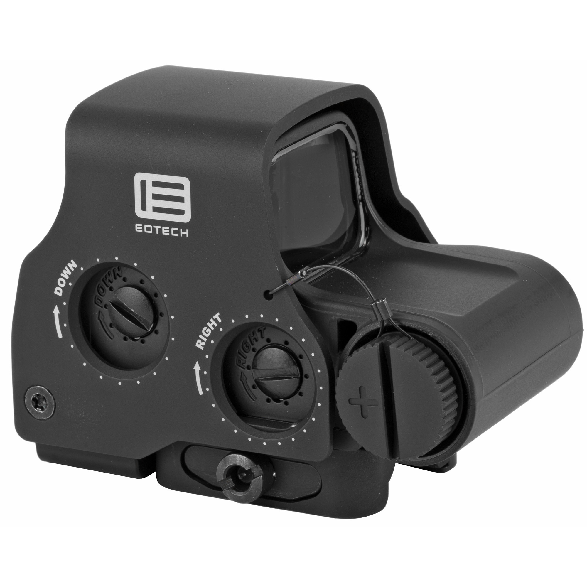 EoTech EXPS3 Holosight Black, 68 MOA ring w/ (4) 1 MOA dots, 1 CR123 Battery, Side
