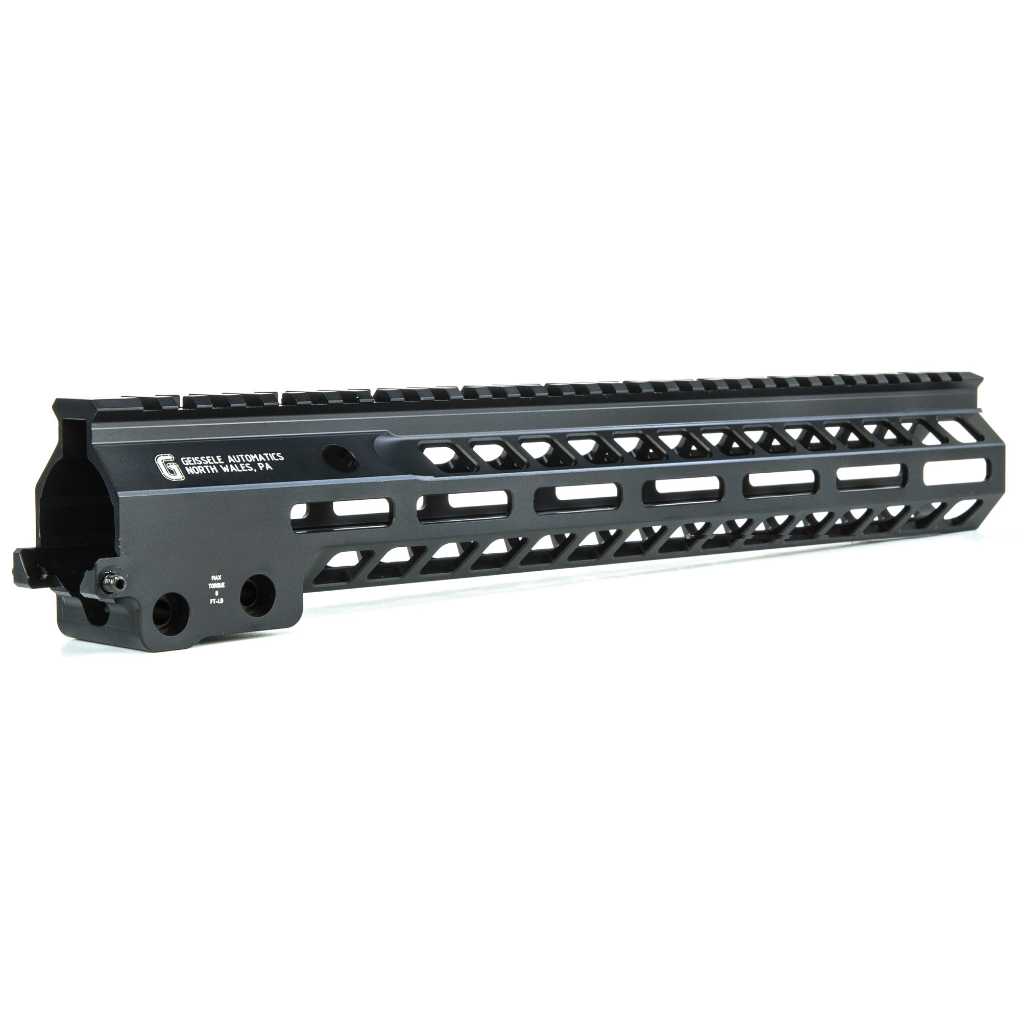 Geissele Automatics 05573B Super Modular Rail MK14 13.50" M-LOK, Black Aluminum for AR Platform, Barrel Nut Included