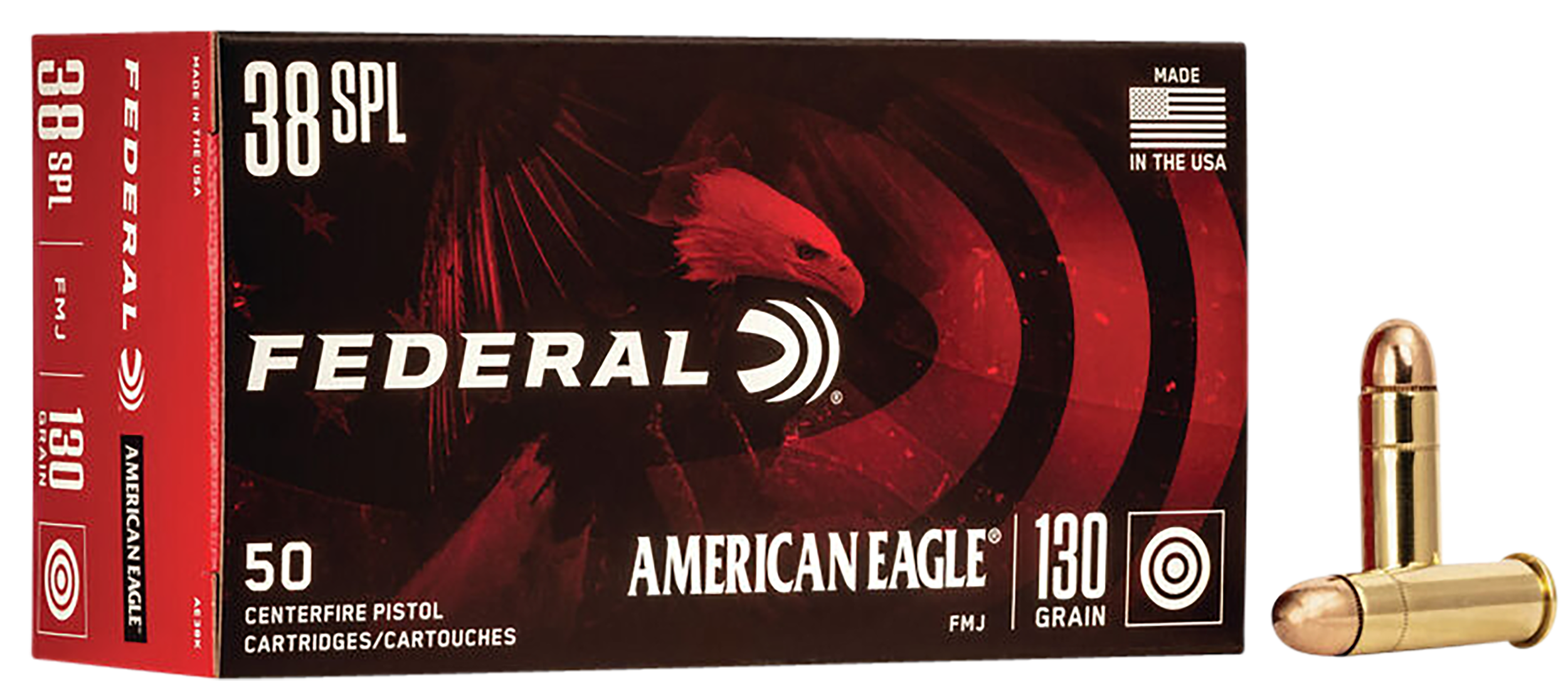 Federal American Eagle Ammunition 38 Special 130 Grain Full Metal Jacket