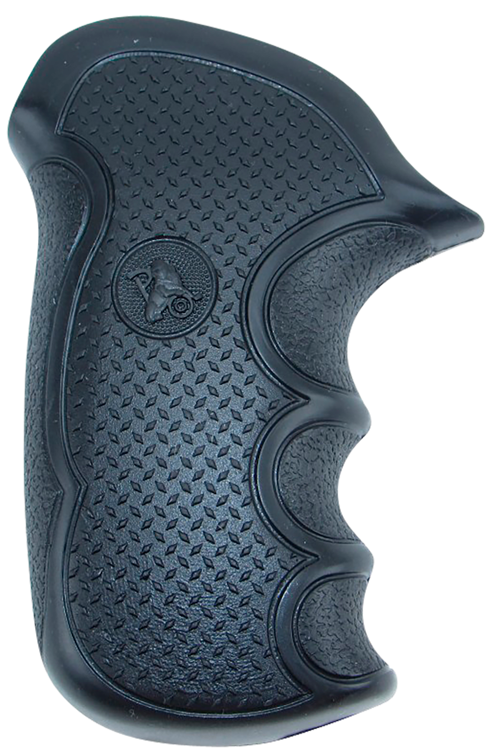 Pachmayr 02475 Diamond Pro Grip Diamond Checkering Black Rubber with Finger Grooves for Taurus Compact Public Defender with Polymer Frame