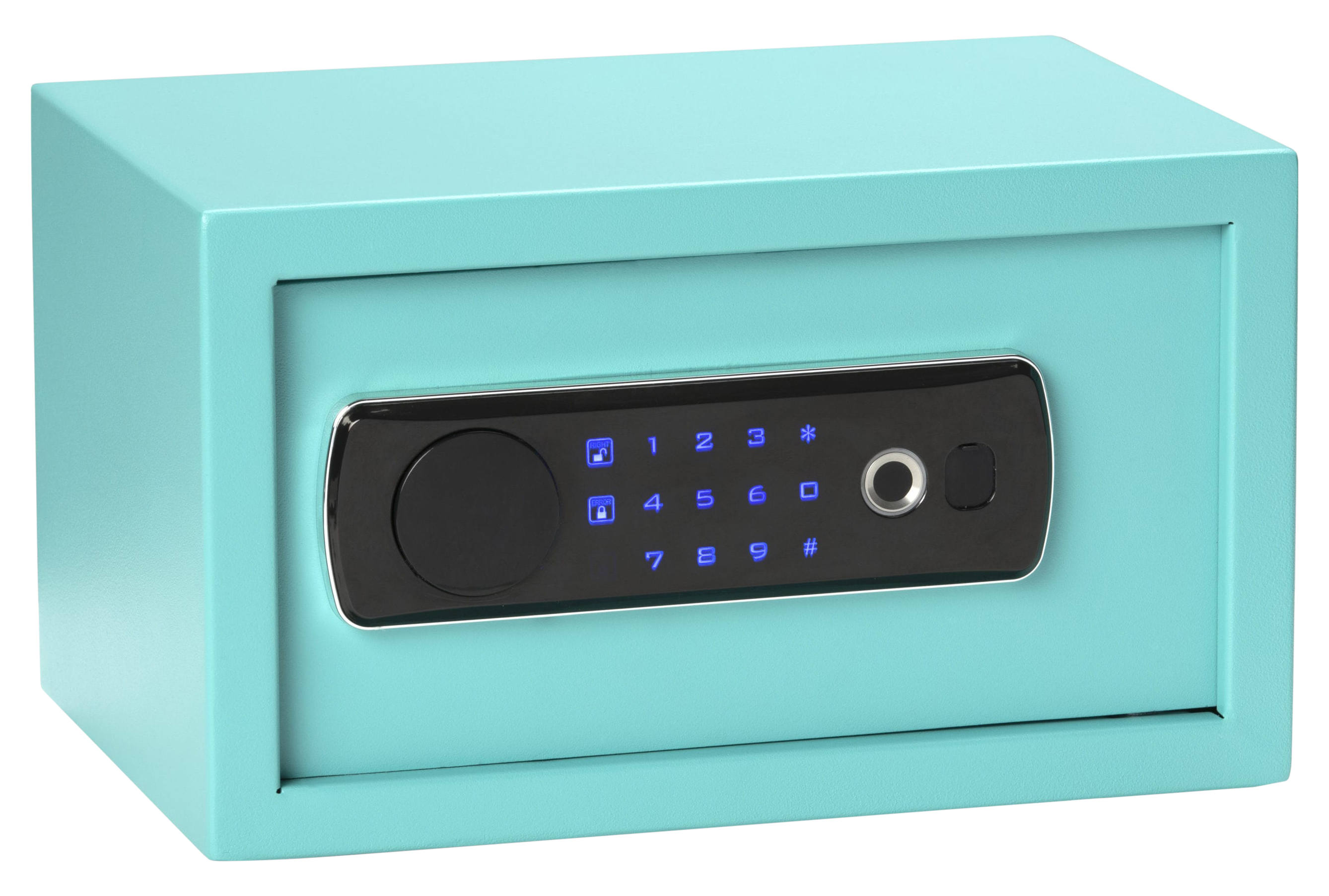 Bulldog BD5012 DuoDigital Keypad/Biometric/Key Entry Teal Powder Coated Steel Holds 1 Handgun LED Keypad