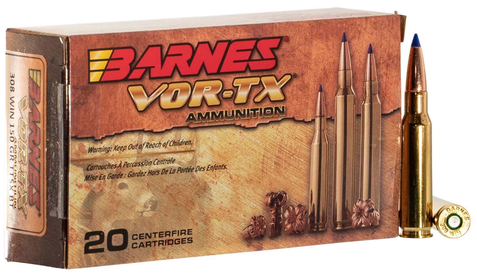 Barnes Vor-tx 308win 150gr Ttsx 20/2