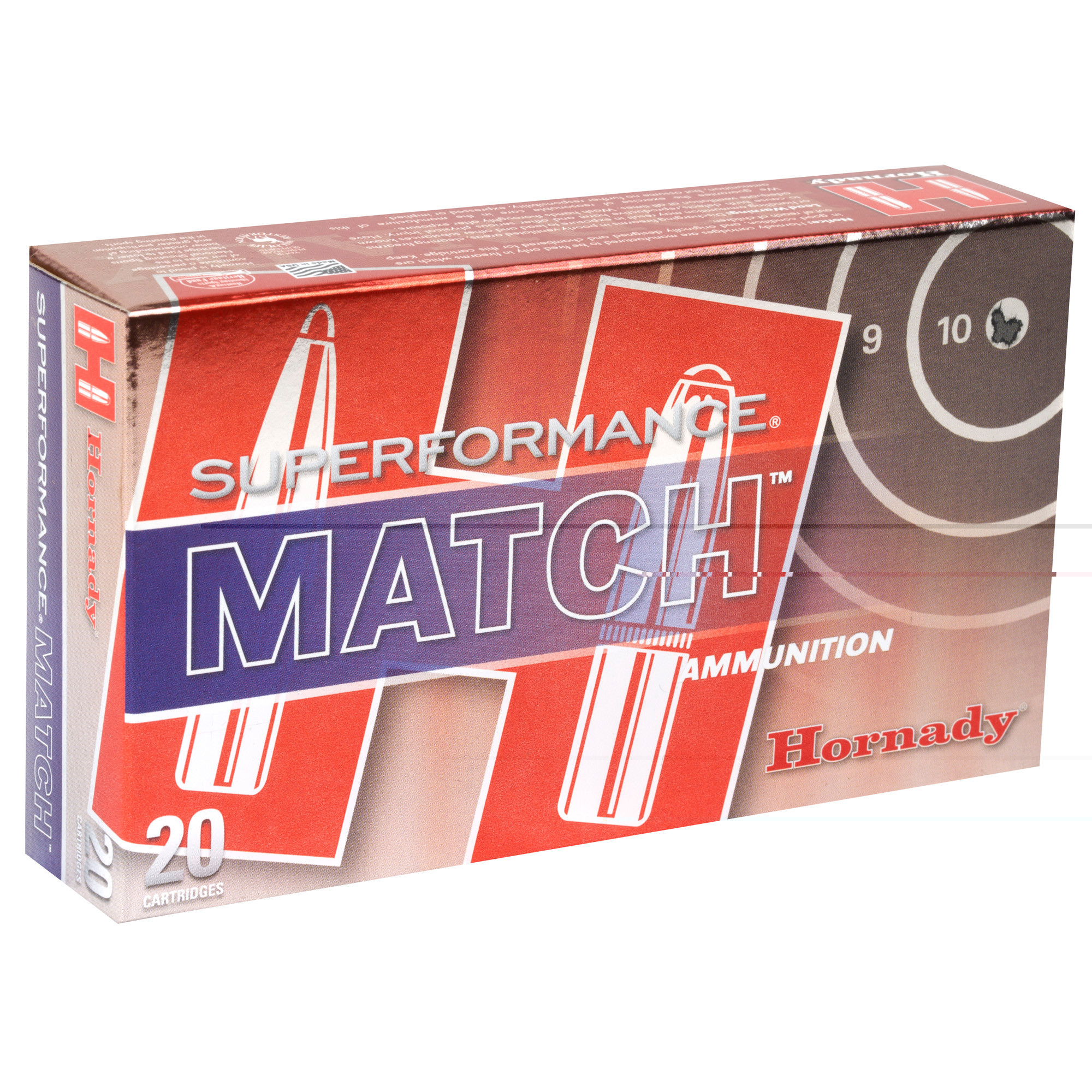 Hornady Superformance Match Ammunition 308 Winchester 168 Grain ELD Match 20RD