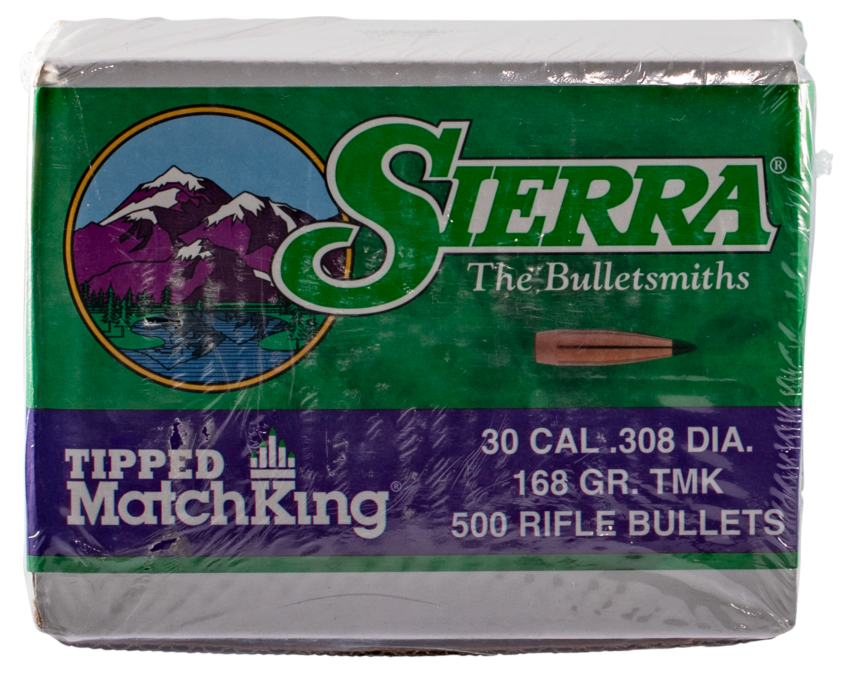 Sierra Tipped MatchKing (TMK) Bullets 30 Caliber (308 Diameter) 168 Grain Polymer Tip Boat Tail