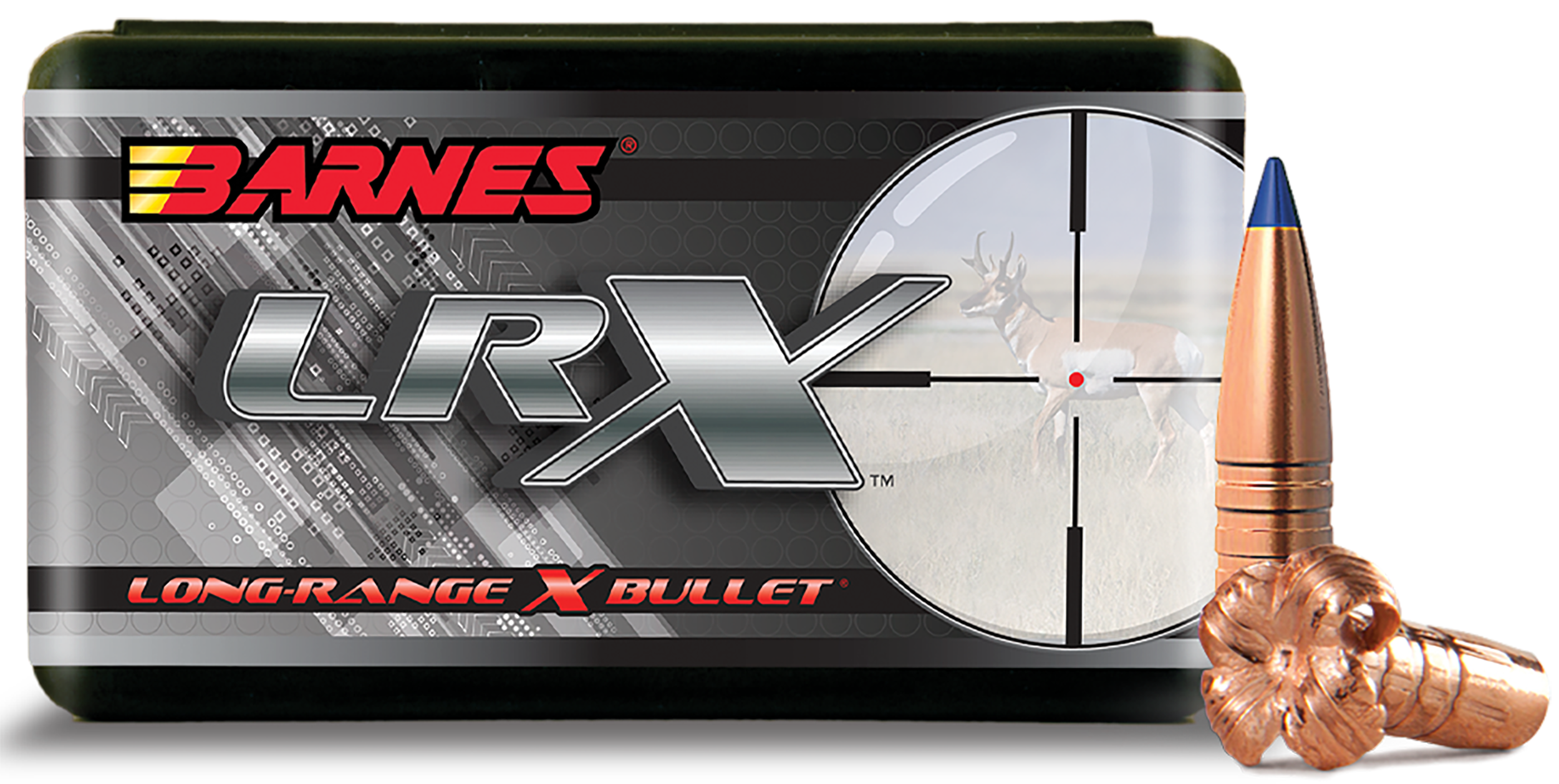 Barnes LRX Long-Range Hunting Bullets 30 Caliber (308 Diameter) 200 Grain LRX Boat Tail Lead-Free Box of 50