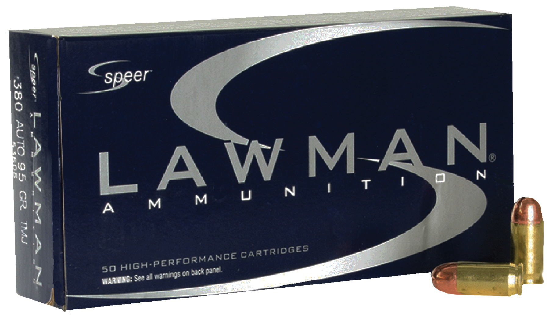 Speer 53608 Lawman Training 380 ACP 95 gr Total Metal Jacket (TMJ) 50 Per Box/20 Cs