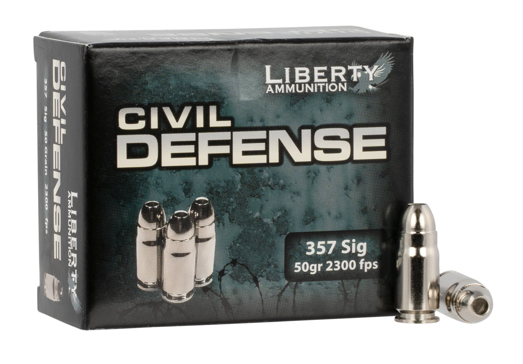 Liberty Civil Defense Ammunition 357 Sig 50 Grain Fragmenting Hollow Point Lead-Free 20RD