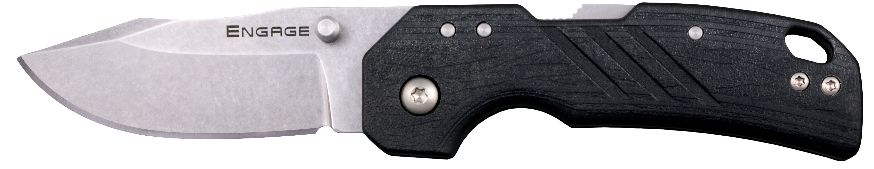 Cold Steel CSFL25DPLC Engage2.50" Folding Clip Point Plain Stonewashed 4116 SS Blade/Black GFN Handle Includes Belt Clip