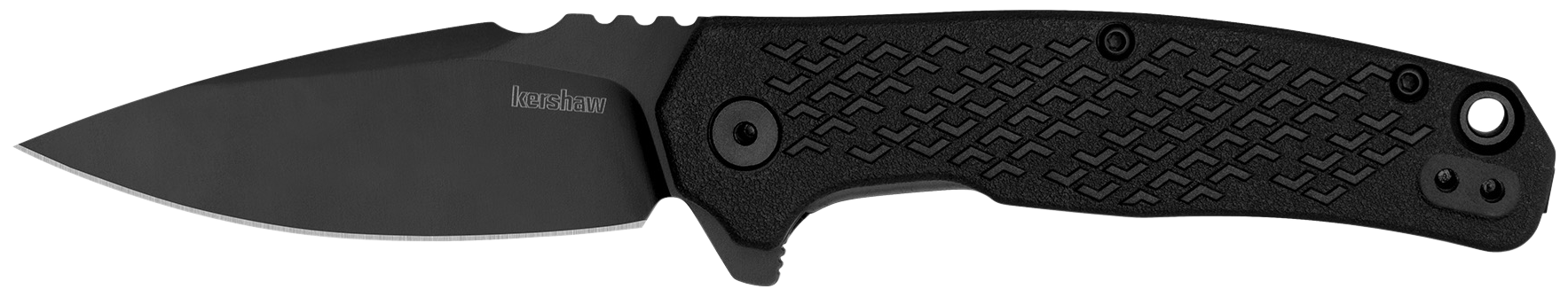 Kershaw 1407 Conduit2.90" Folding Spear Point Plain, Black Oxide 8Cr13MoV SS Blade/Blacked Out Texture Glass-Filled Nylon Handle Includes Pocket Clip