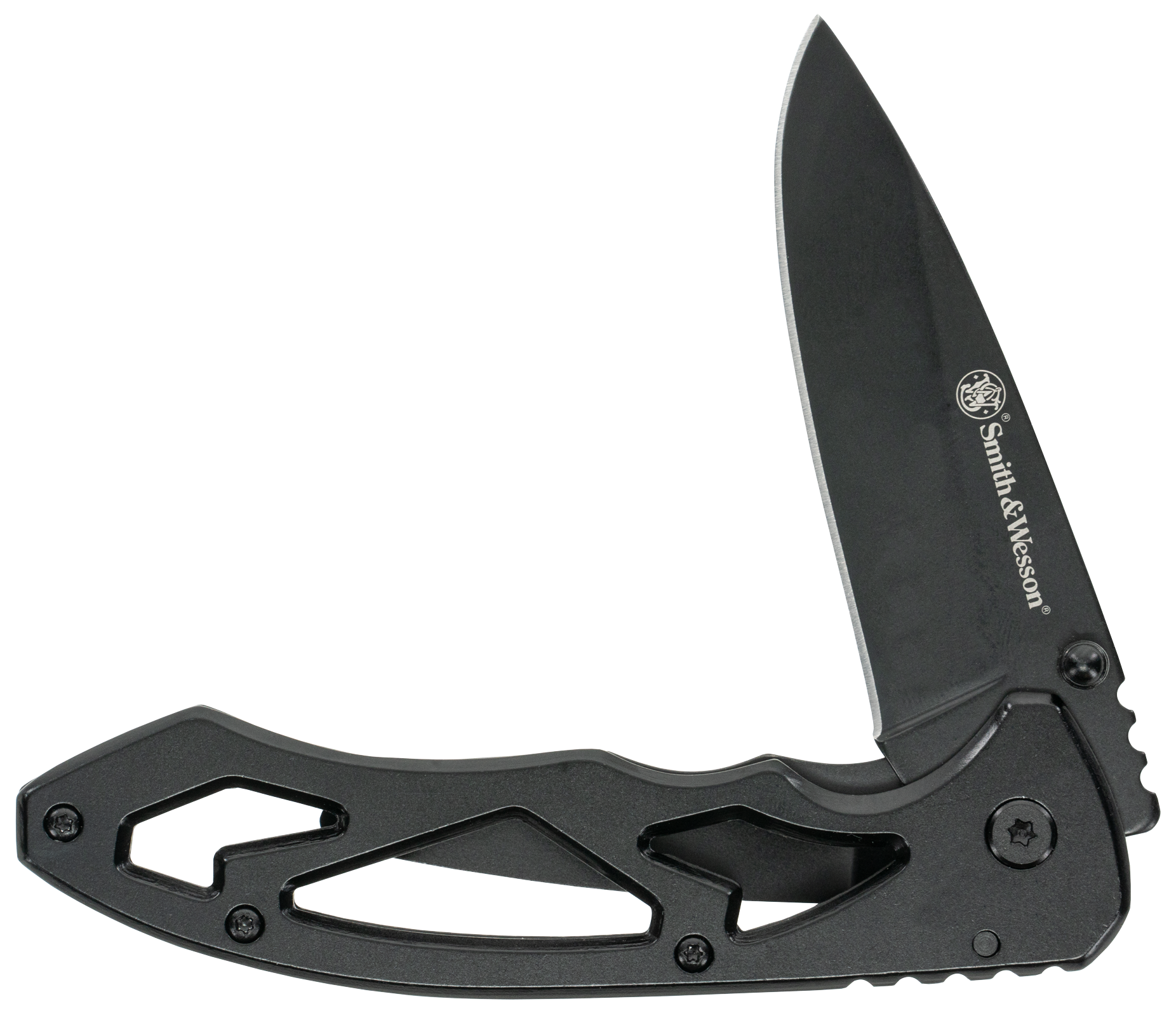 Uncle Henry CK400LCP SkeletonizedLarge 3" Folding Drop Point Plain Stainless Steel Blade 4.40" Handle Includes Pocket Clip