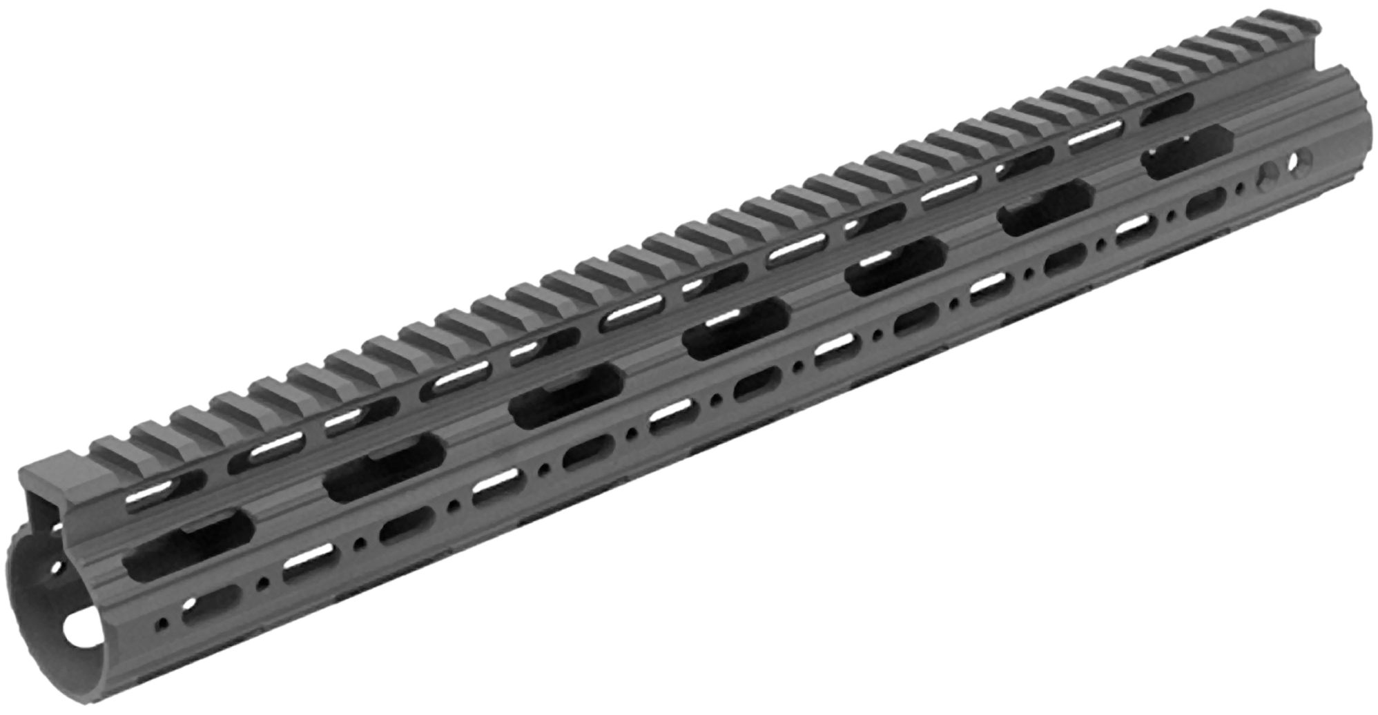UTG Pro MTU019SS Pro Slim Rail Handguard Free-Floating 15" L Aluminum Material with Black Anodized Finish, KeyMod Slots & Picatinny Rail for AR-15