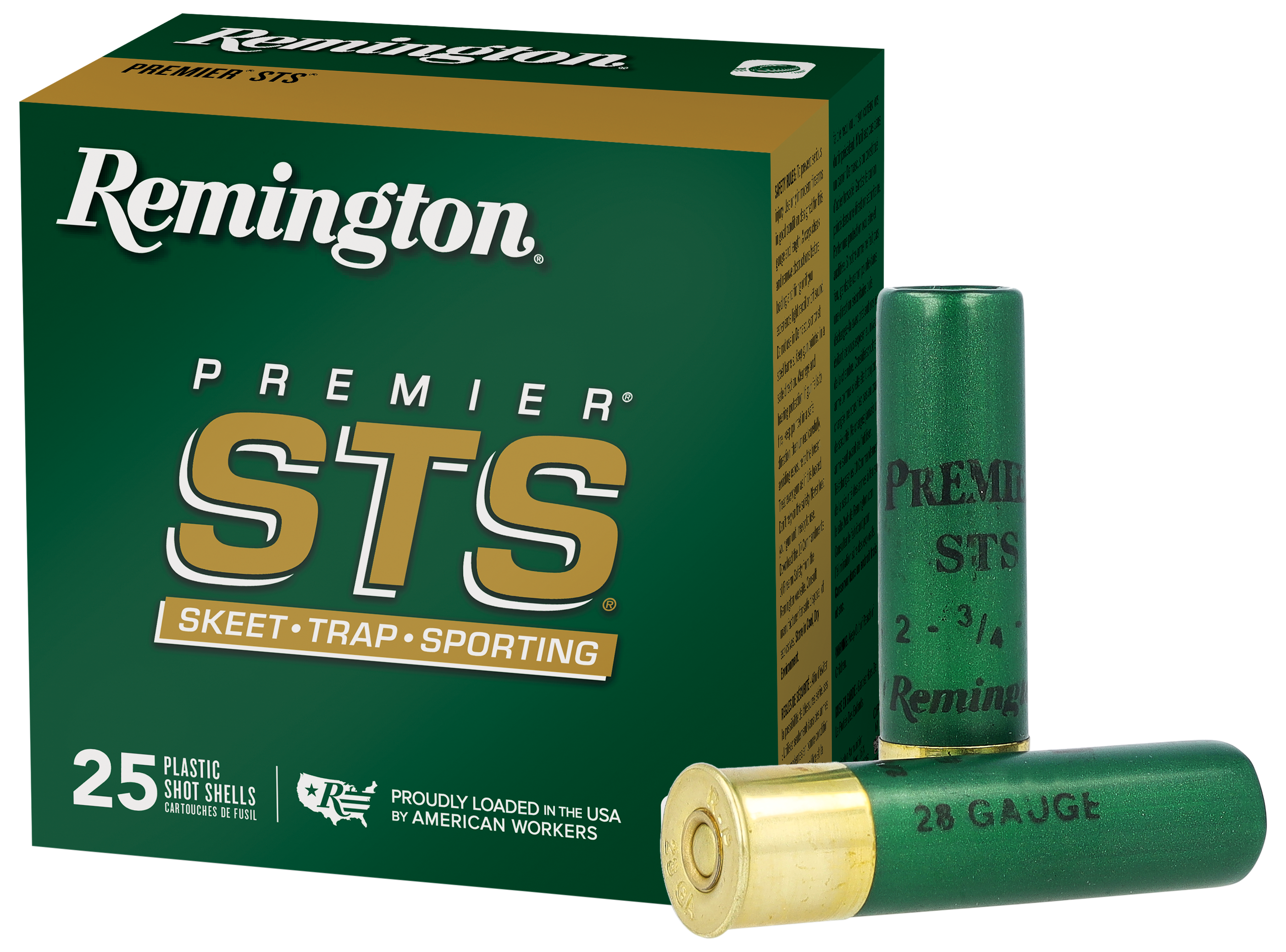 Remington Ammunition 28053 Premier STS Target Load 28 Gauge 2.75" 3/4 oz 9 Shot 25 Per Box/ 10 Cs