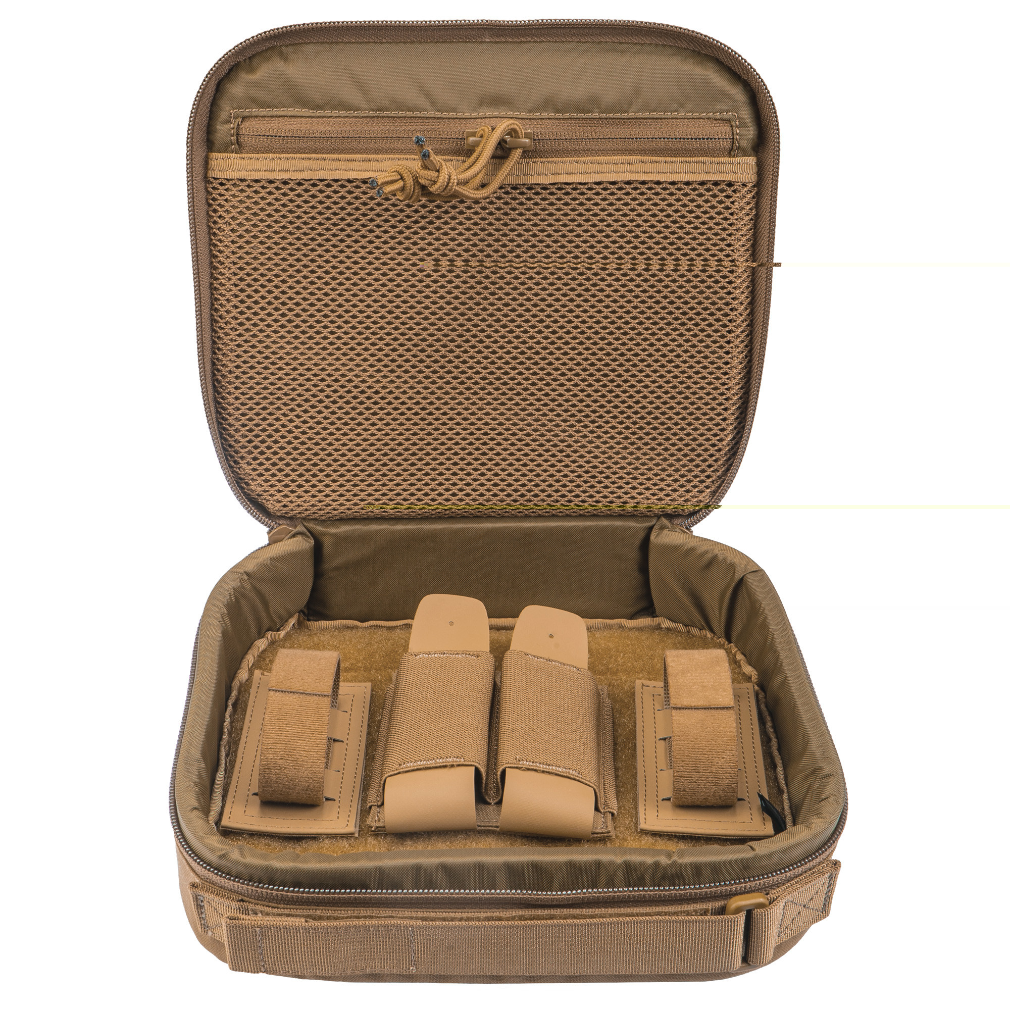 Grey Ghost Gear Pistol Case, Coyote, Adjustable Carry Strap, Internal Zippered Mesh Pocket, 6026-14 Holds Full Size Pistol & Two Mags