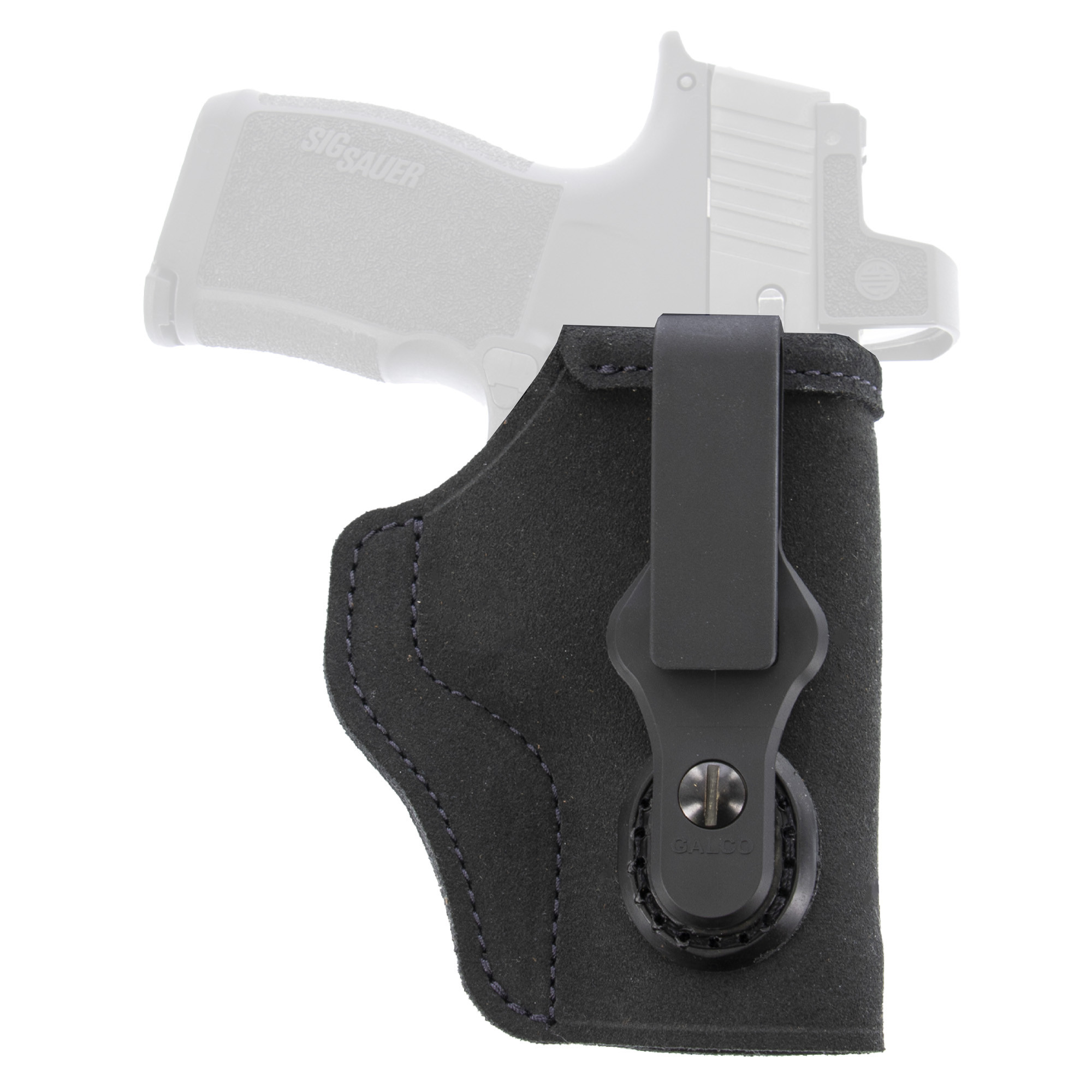 Galco TUC870RB Tuck-N-Go 2.0 IWB Black Leather UniClip/Stealth Clip Fits Sig Sauer Ambidextrous