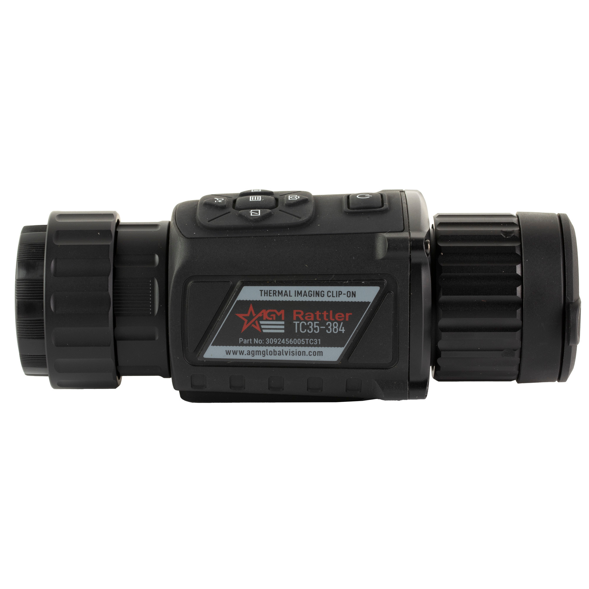 AGM Global Vision 3092456005TC31 Rattler TC35-384 Thermal Monocular Black Anodized 1x 35mm 384x288 Resolution Digital 2x/4x/8x Zoom