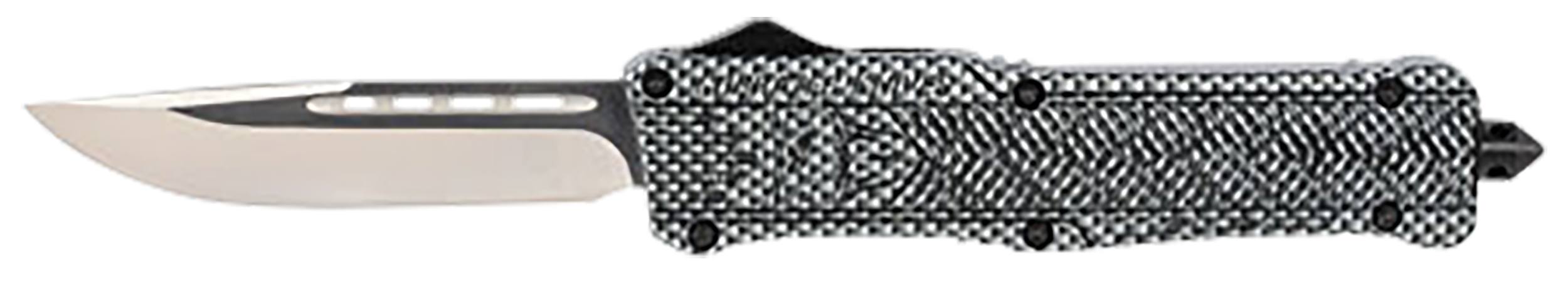 CobraTec Knives LCFCTK1LDNS CTK-1Large 3.75" OTF Dagger Plain D2 Steel Blade/Carbon Fiber Aluminum Handle Features Glass Breaker Includes Pocket Clip