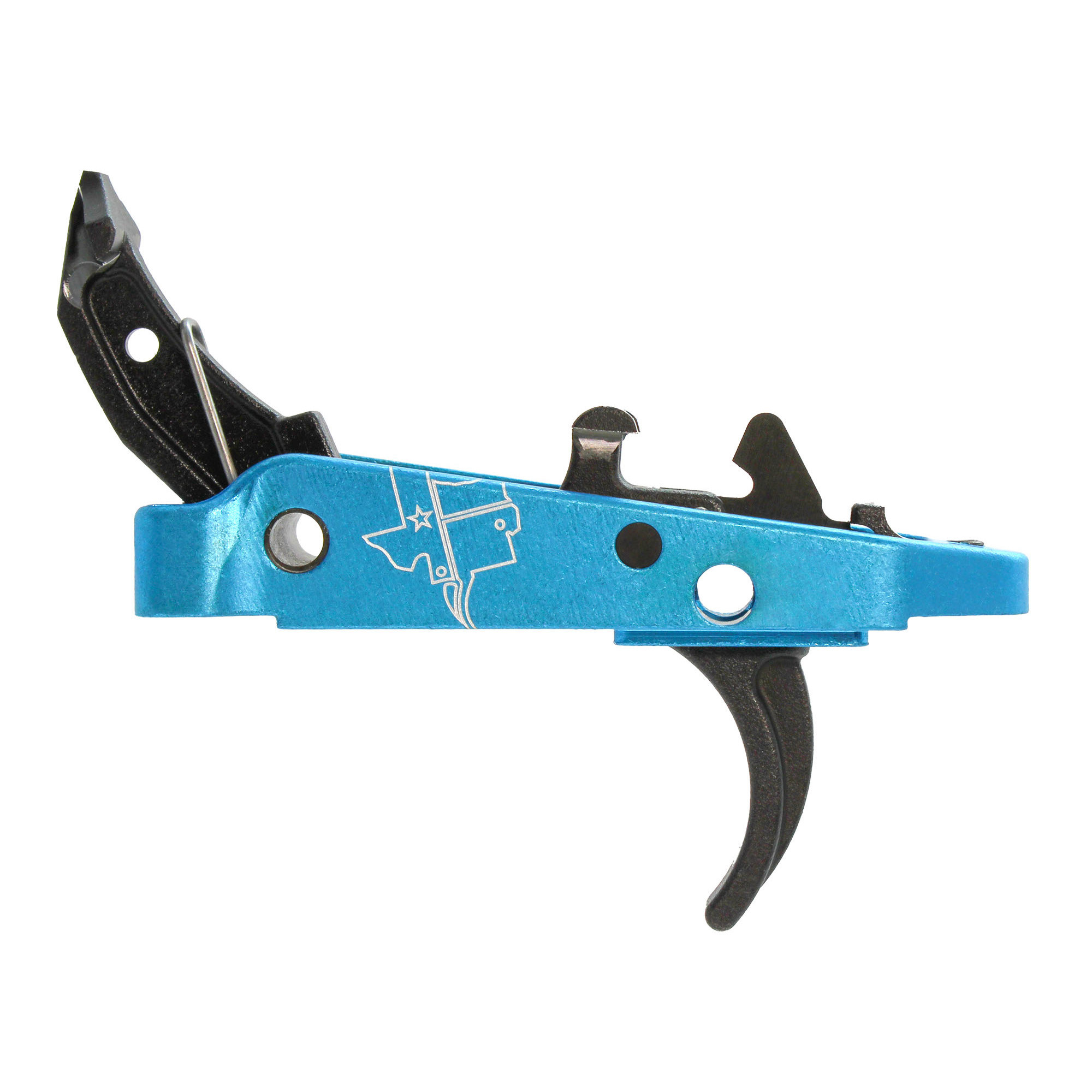 CMC Triggers 47501 Drop-In Trigger Group 2.0 Single-Stage Curve with 3.50 lbs Draw Weight, Black with Blue Housing, Fits AK-47