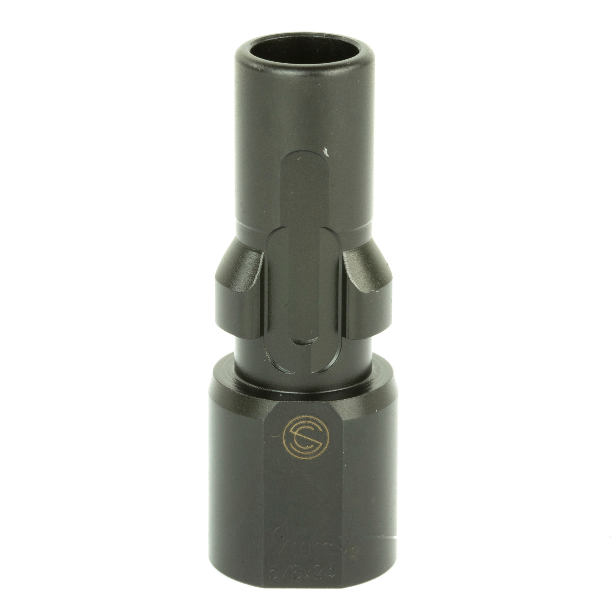 SilencerCo AC2609 3-Lug Muzzle Device 9mm 5|8-24 Threads Black in.