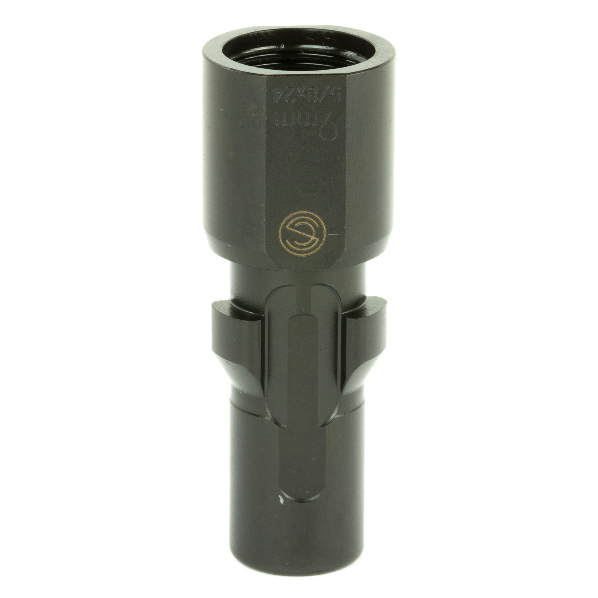 SilencerCo AC2609 3-Lug Muzzle Device 9mm 5|8-24 Threads Black in.