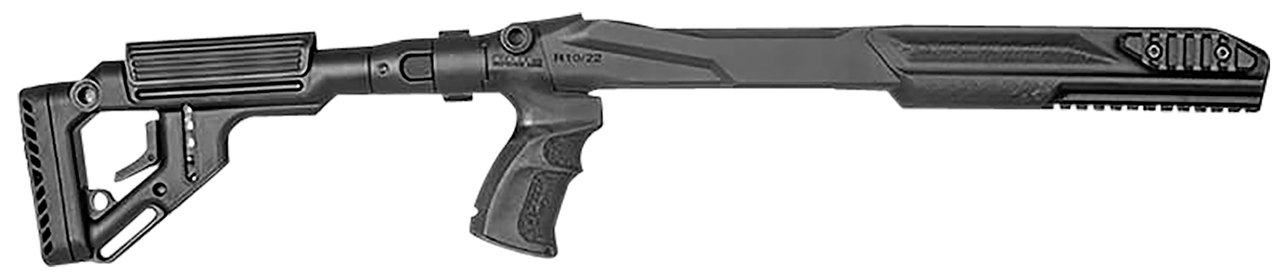 FAB Defense FXUASR1022B UAS-R Precision Stock Conversion Kit Left Side Folding with Adjustable Cheekrest Matte Black Synthetic for Ruger 10/22