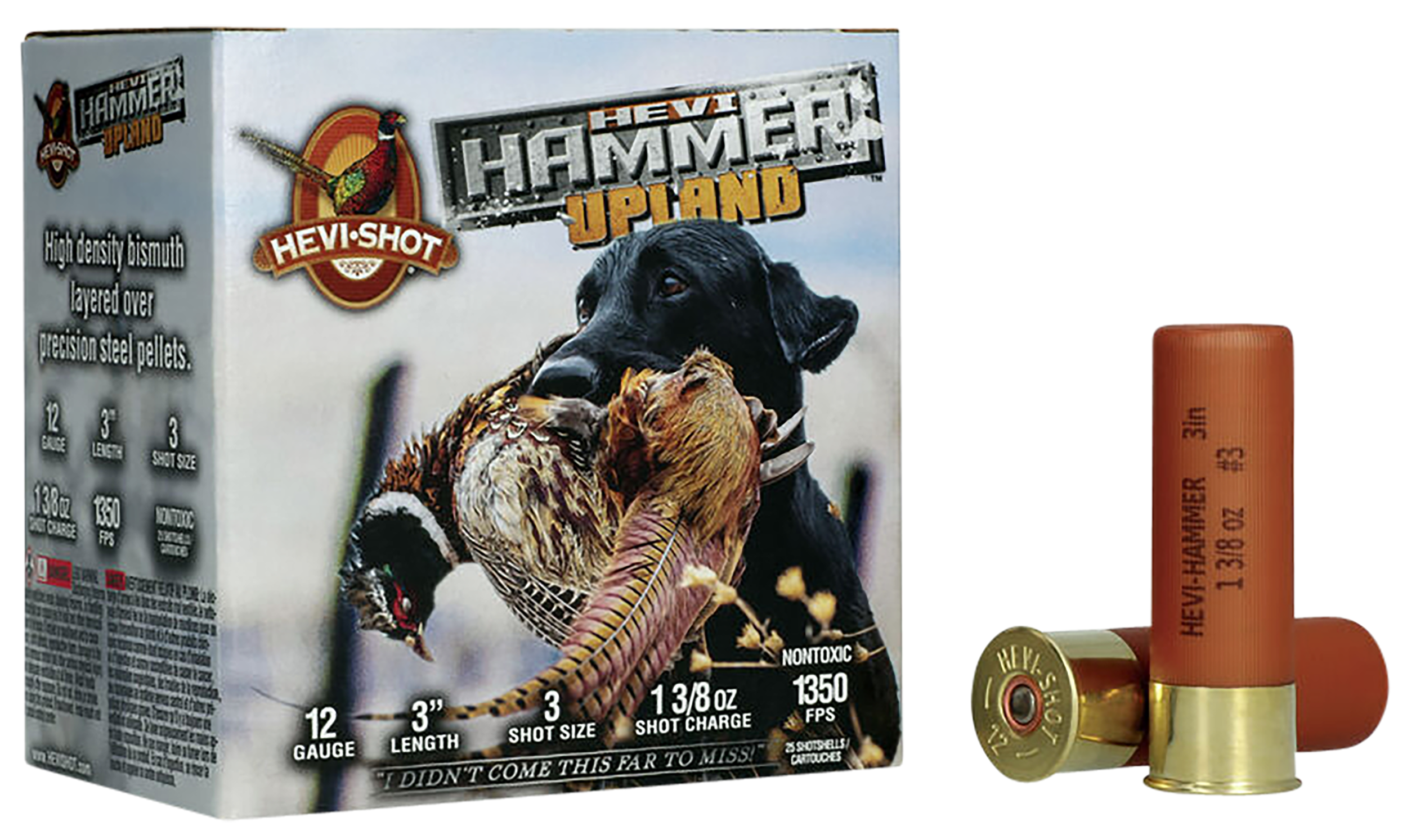 Hevi-Shot Hammer Pheasant Ammunition 12 Gauge 3" 1-3/8 oz #3 Non-Toxic Shot Box of 25