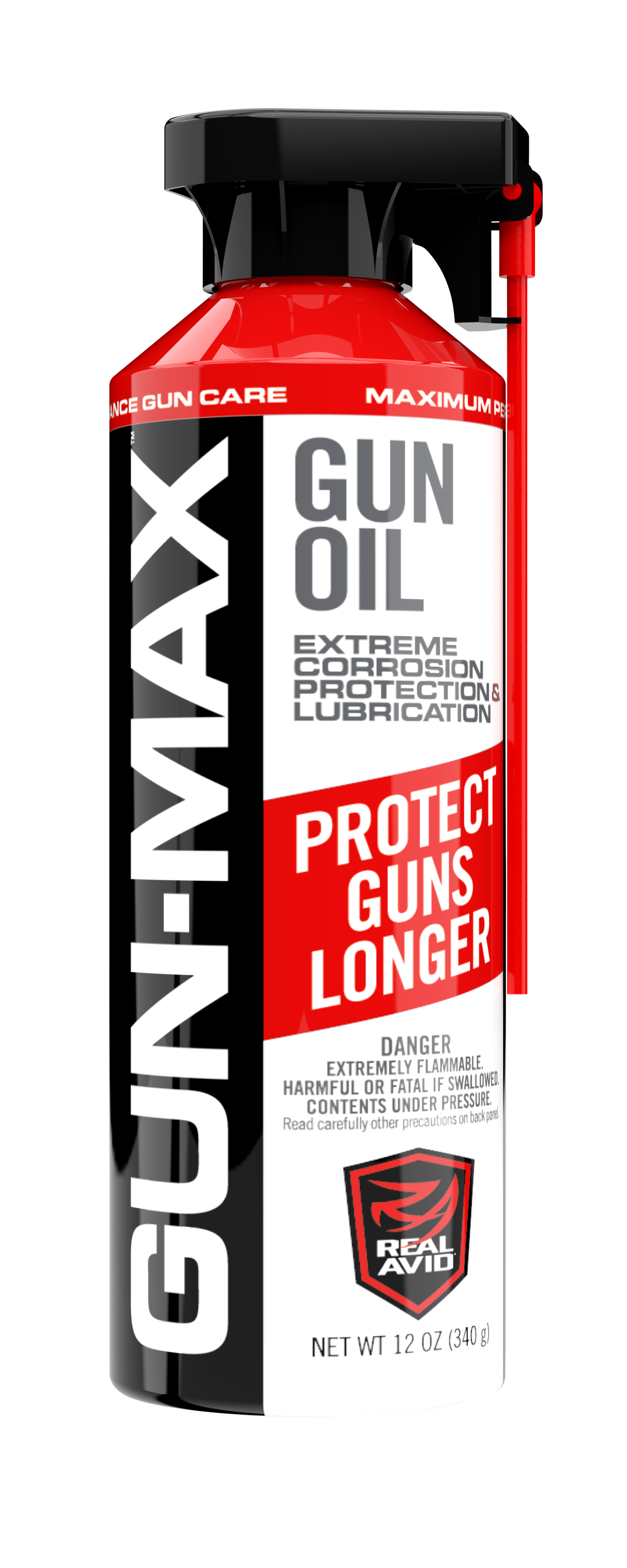 Real Avid AVMLP12A Gun-Max Gun Oil Cleans, Lubricates, Protects 12 oz Aerosol