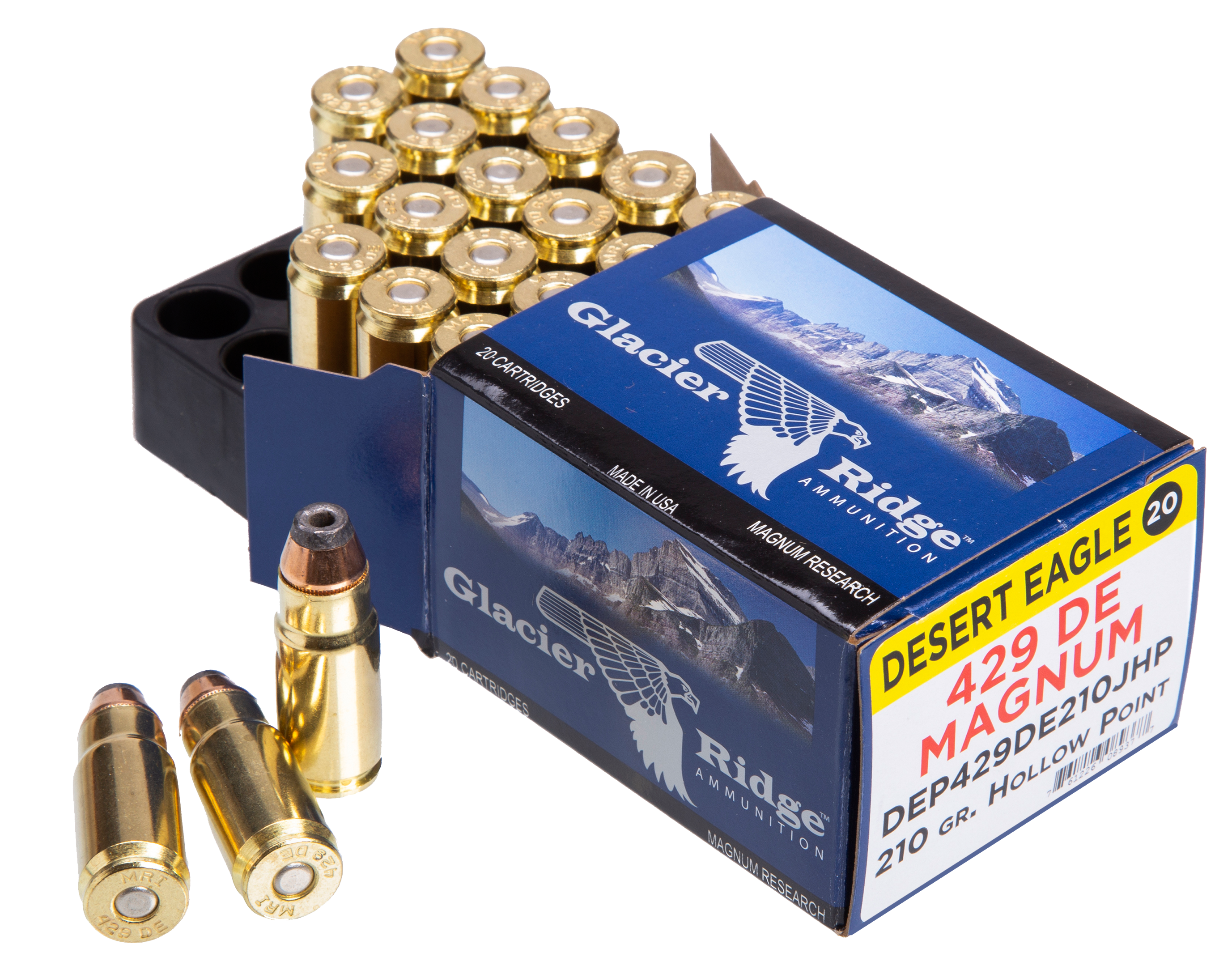 Magnum Research Ammunition 429 Desert Eagle 210 Grain Jacketed Hollow Point 20RD