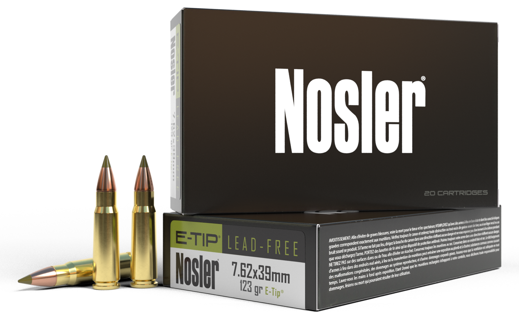 Nosler E-tip Nos 40040 E-tip 7.62x39 123 Etip 20/10