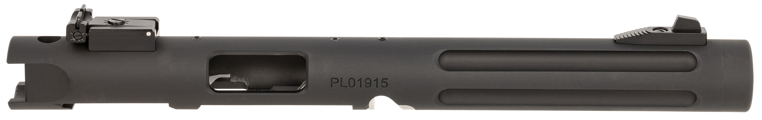 Tactical Solutions PLIV6TEMBRF Pac-Lite Barrel 22 LR 6" Threaded & Fluted, Drilled & Tapped, Adj. Sights, Black Anodized for Ruger Mark IV & IV 22/45