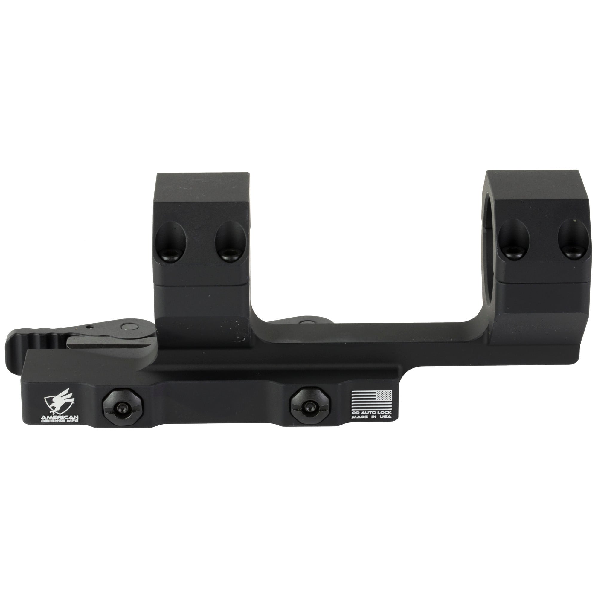 American Defense AD-DELTA-C 30mm Scope Mount Black, Standard Levers, 0 MOA