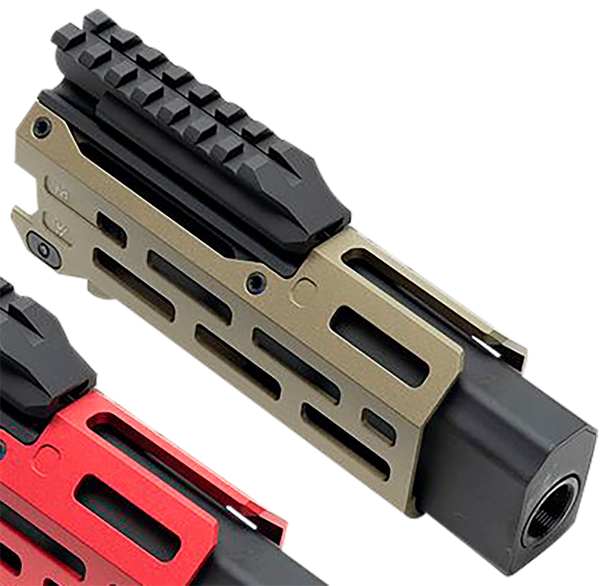 Strike Industries CEVOHG6FDE Strike6" M-Lok Flat Dark Earth Aluminum with Faux Suppressor for CZ Scorpion EVO (7.72" Barrel Length)