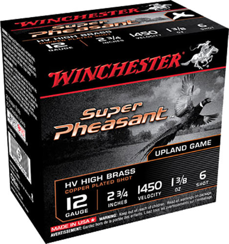 Winchester Super-X Super Pheasant Ammunition 12 Gauge 2-3/4" 1-3/8 oz #6 Copper Plated Shot Box of 25