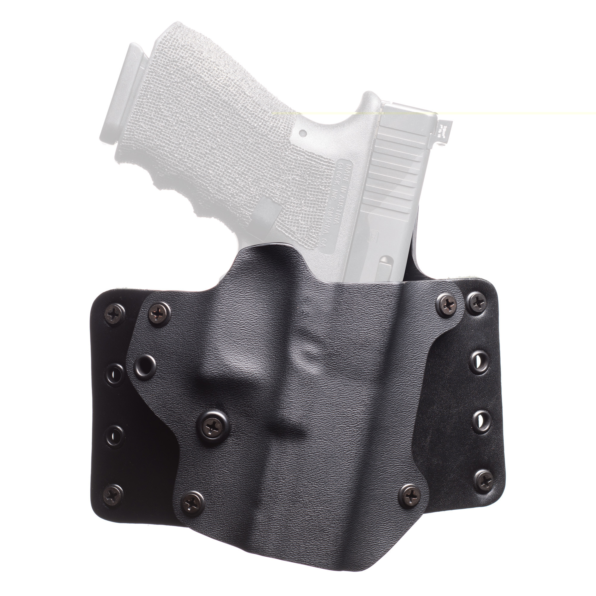BlackPoint 100079 Leather Wing Glock 19|23 Kydex|Leather Black