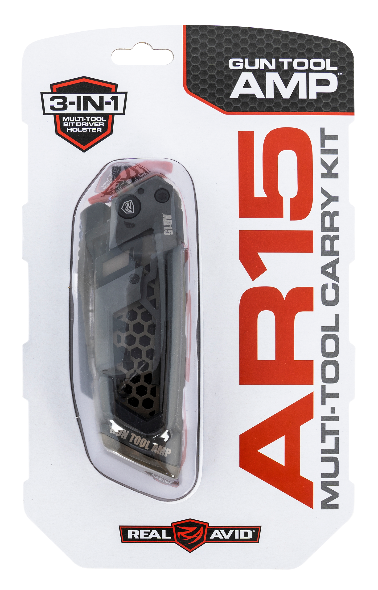 Real Avid AVGTAMPAR Gun Tool AMP-AR Gray/OD Steel Folding Multi-tool for AR-15