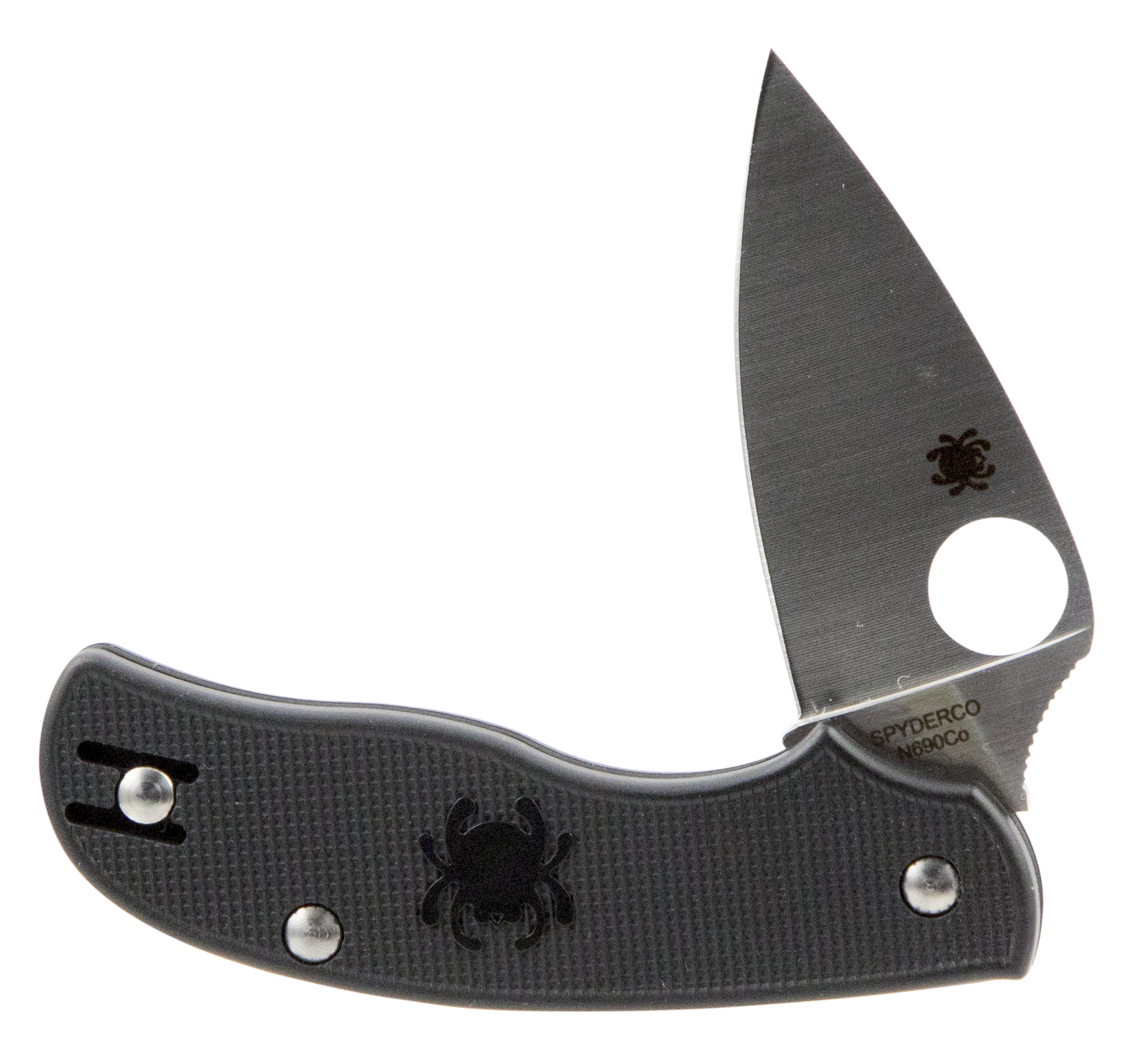 Spyderco C127PBK Urban Lightweight 2.61" Folding Drop Point Plain N690Co SS Blade Black FRN Handle Includes Pocket Clip