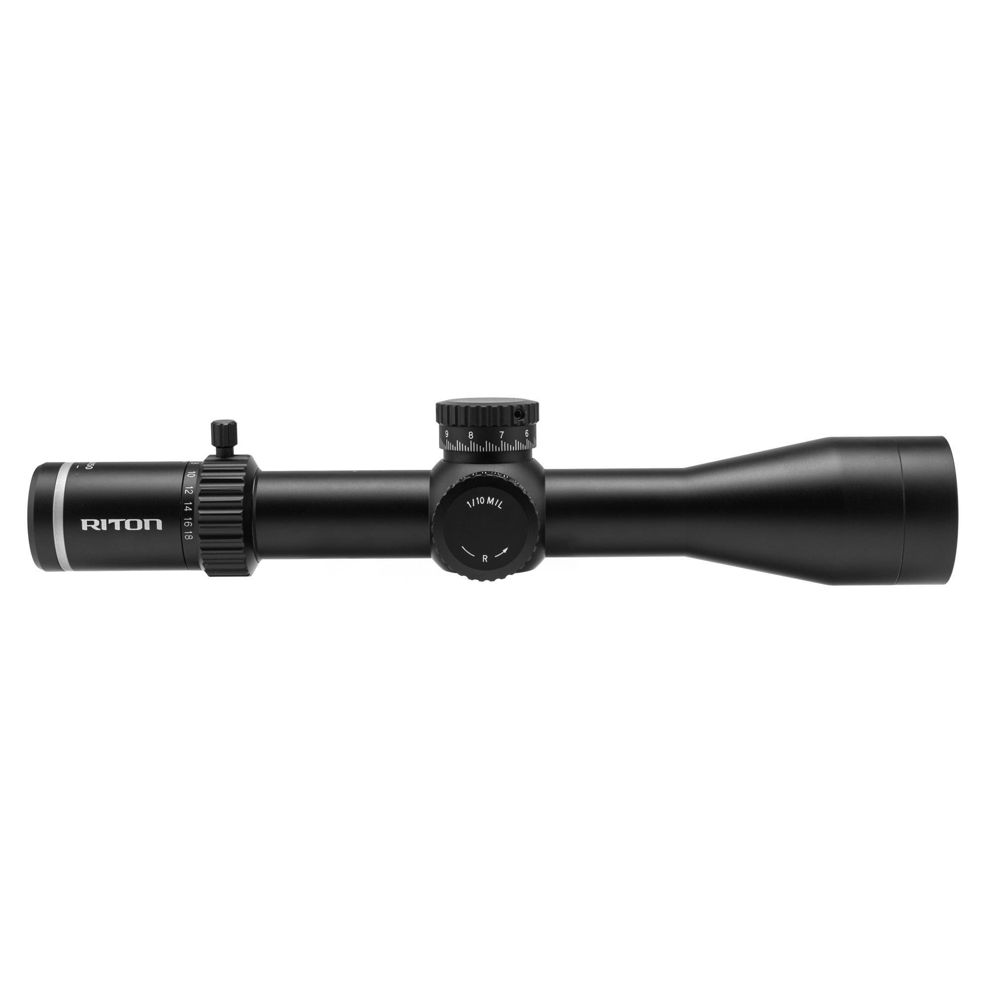 Riton Optics 7C318LFIP 7 Conquer Black Hardcoat Anodized 3-18x 50mm 34mm Tube Illuminated Red PSR Reticle Features Throw Lever