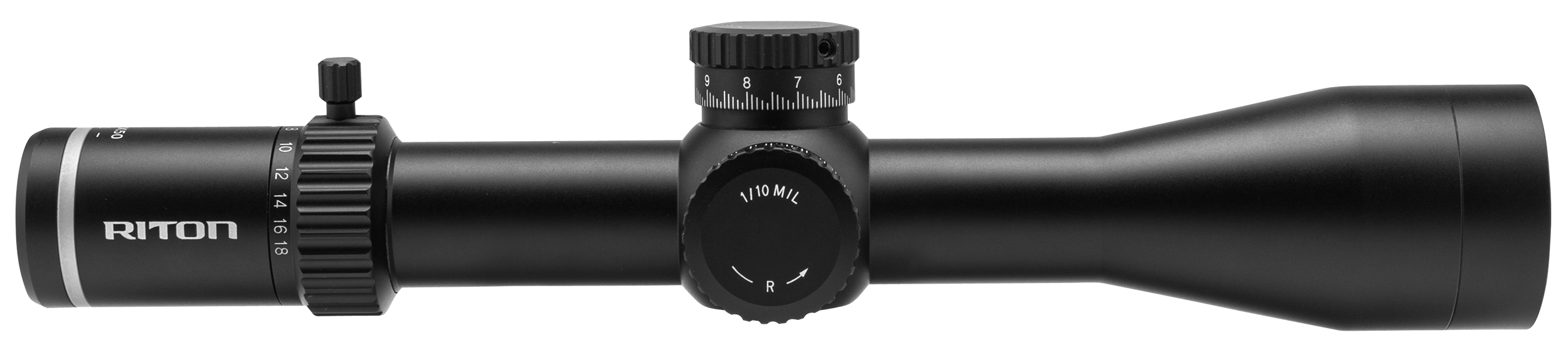 Riton Optics 7C318LFIP 7 Conquer Black Hardcoat Anodized 3-18x 50mm 34mm Tube Illuminated Red PSR Reticle Features Throw Lever
