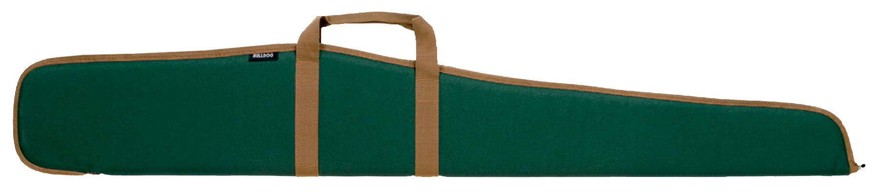 Bulldog BD111 Pit Bull Shotgun Case made of Water-Resistant Nylon with Green Finish & Camel Trim, Laminated Brushed Tricot Lining, 1.50" Foam Padding & Full Length Zipper 52" L