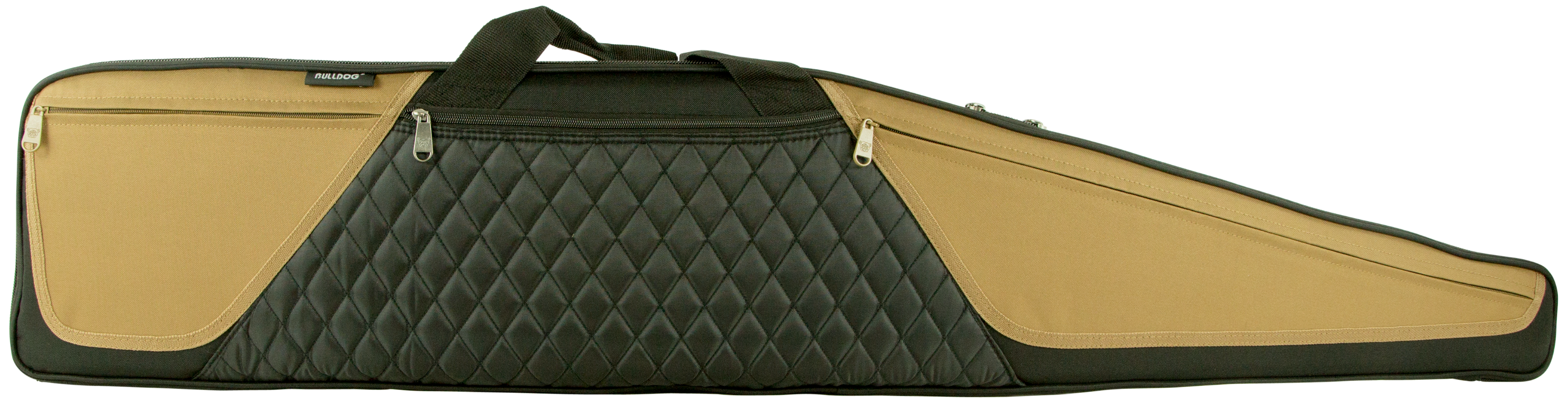 Bulldog BD360 Elite Rifle Case 48" Black w/Tan Panels Water-Resistant Nylon