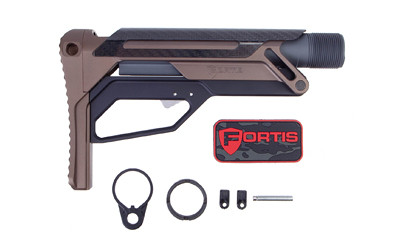 Fortis Manufacturing, Inc. LA Stock, Black Finish, LAS-BNDL-15 Includes Buffer Tube & Fortis QD End Plate