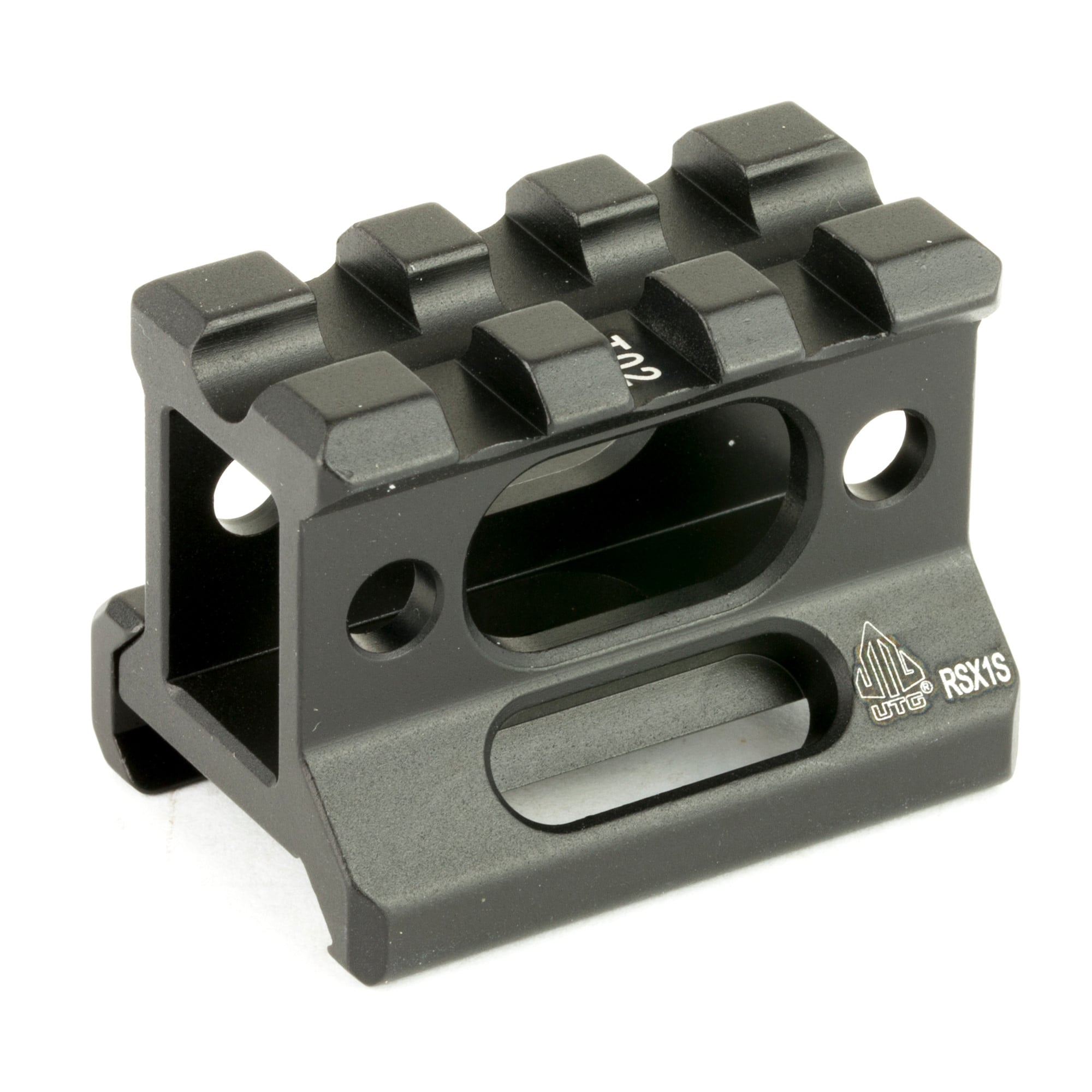 UTG Super Slim Picatinny Riser Mount Matte Black, 3 Slots, 1" Height
