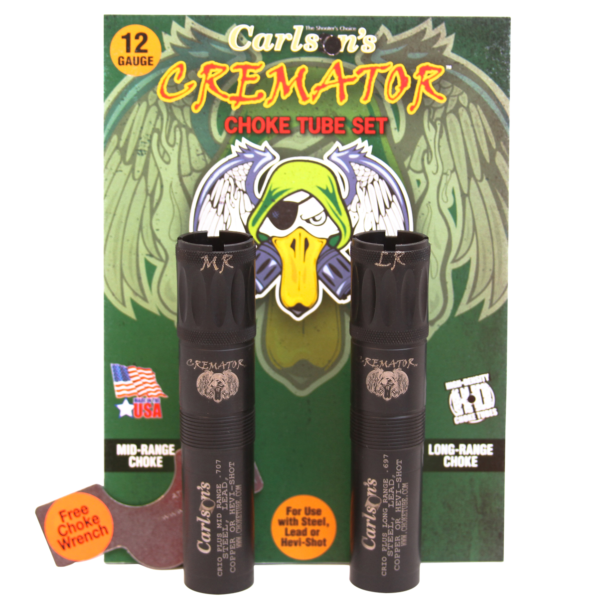 Carlson's Choke Tubes 11602 Cremator 11602 12 Gauge Mid-Range Long Range Non-Ported 17-4 Stainless Steel