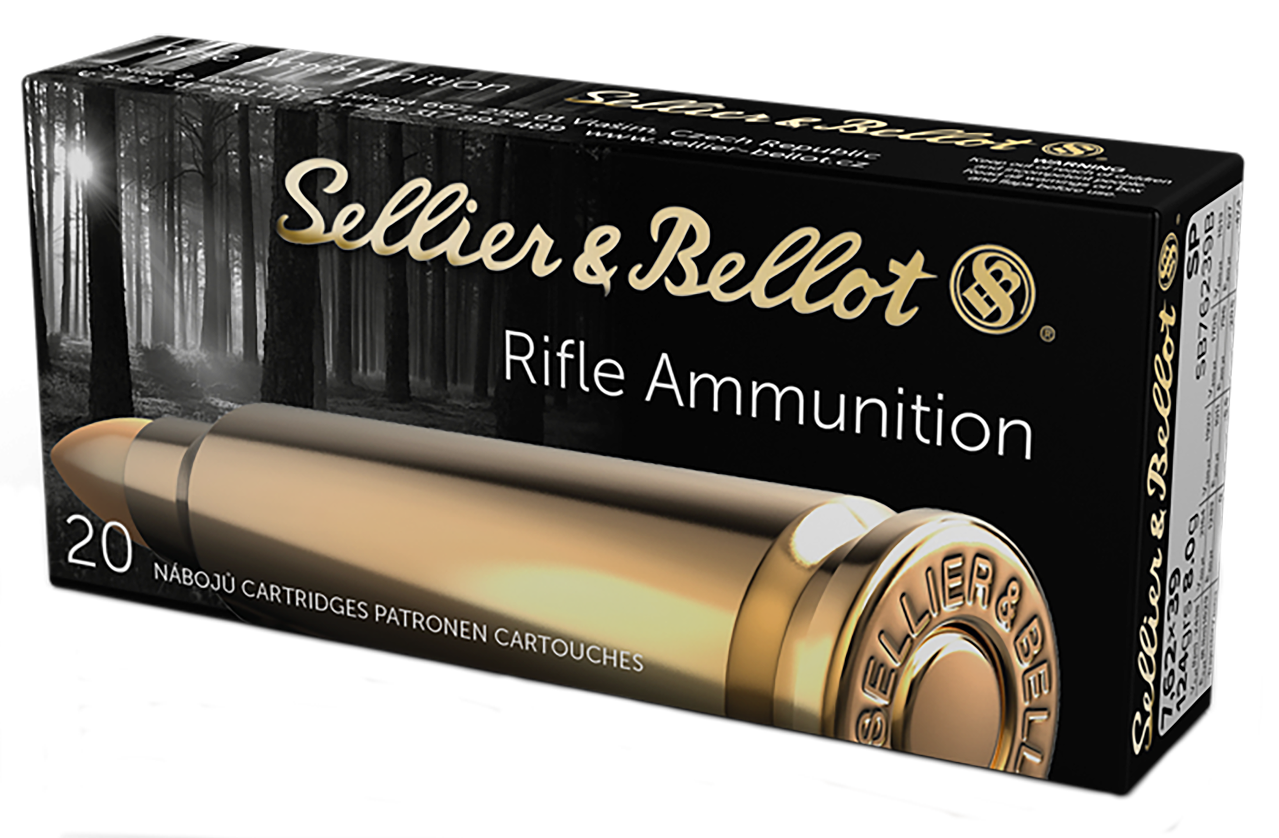 Sellier & Bellot Ammunition 7.62x39mm 124 Grain Soft Point 20RD