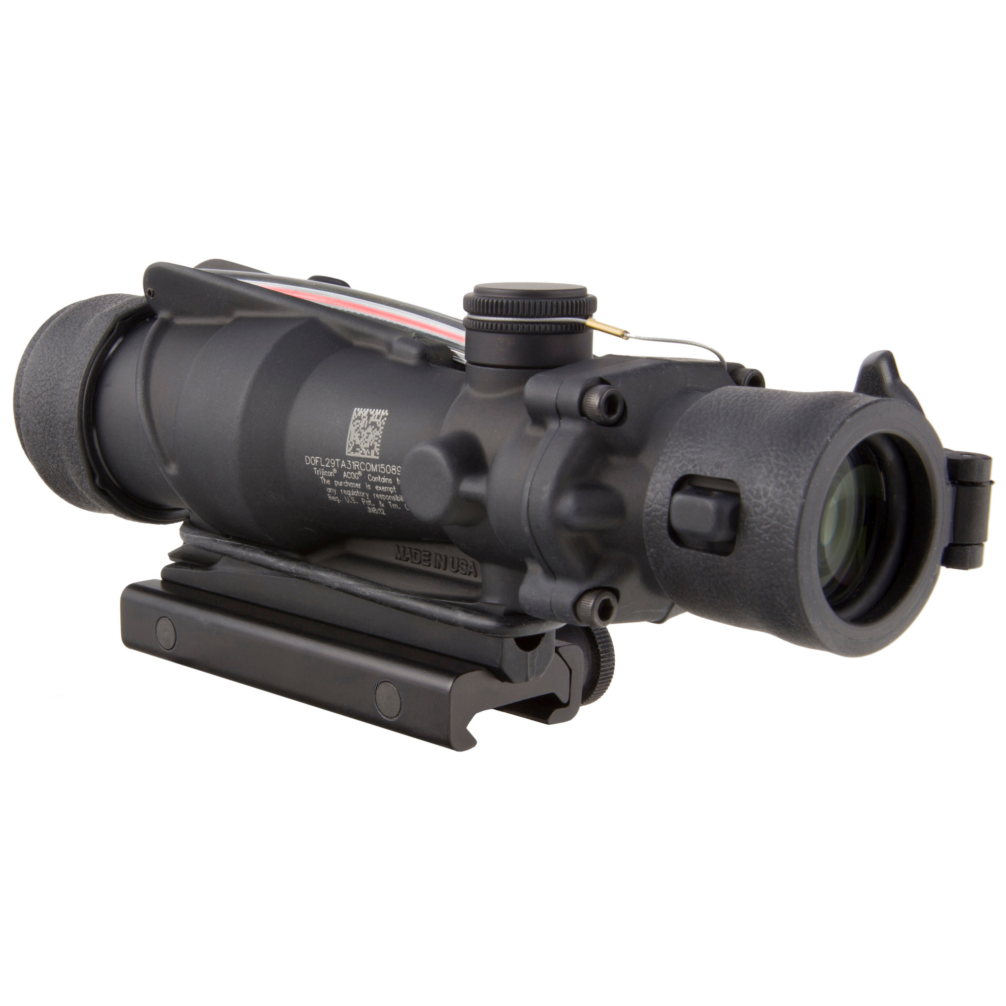 Trijicon 4x32 Acog Rifle Scope Matte, Red Chevron, w/ Adapter