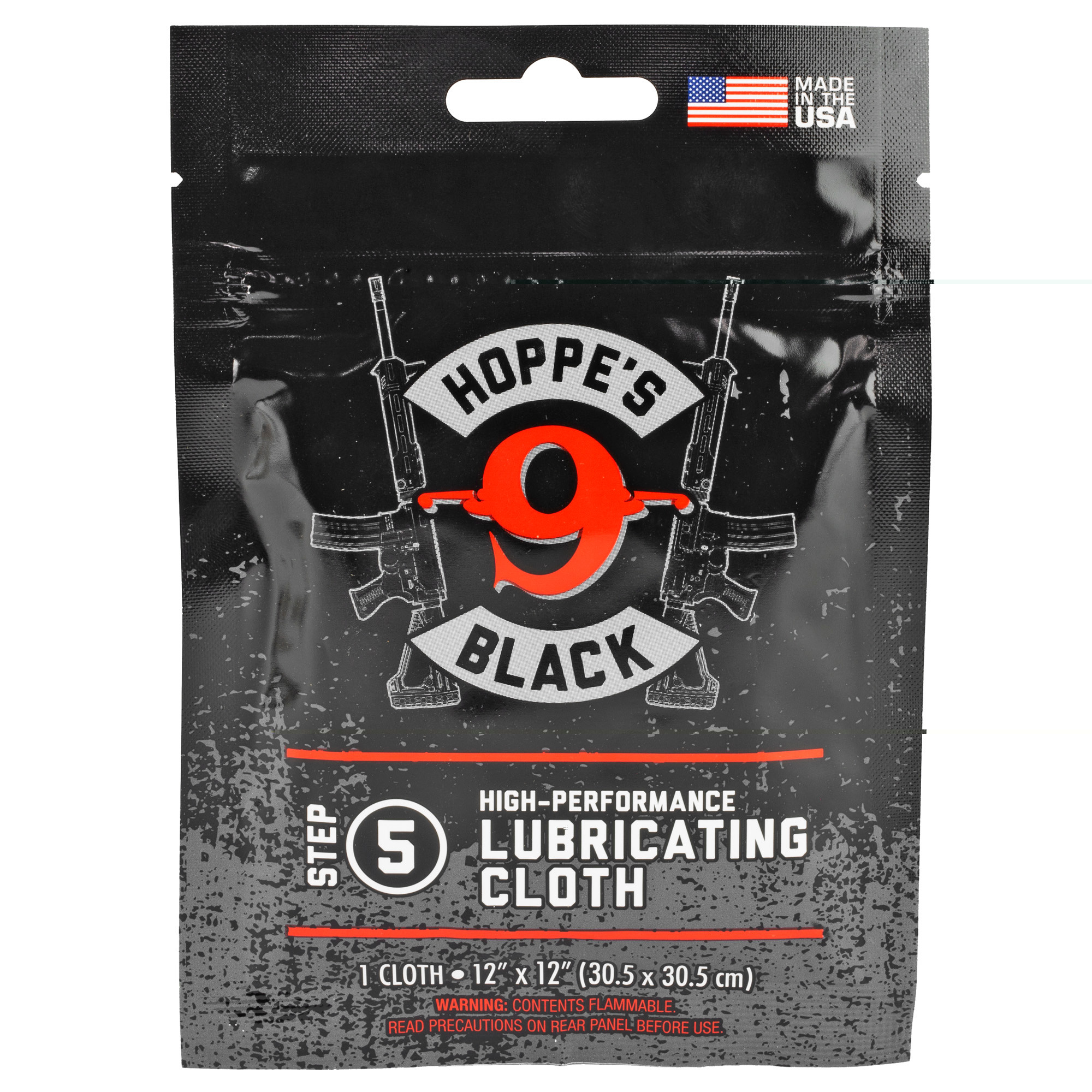 Hoppe's HBLC Black Lube Cloth Treated with Hoppe's Black Oil 11" x 14" Resealable Bag