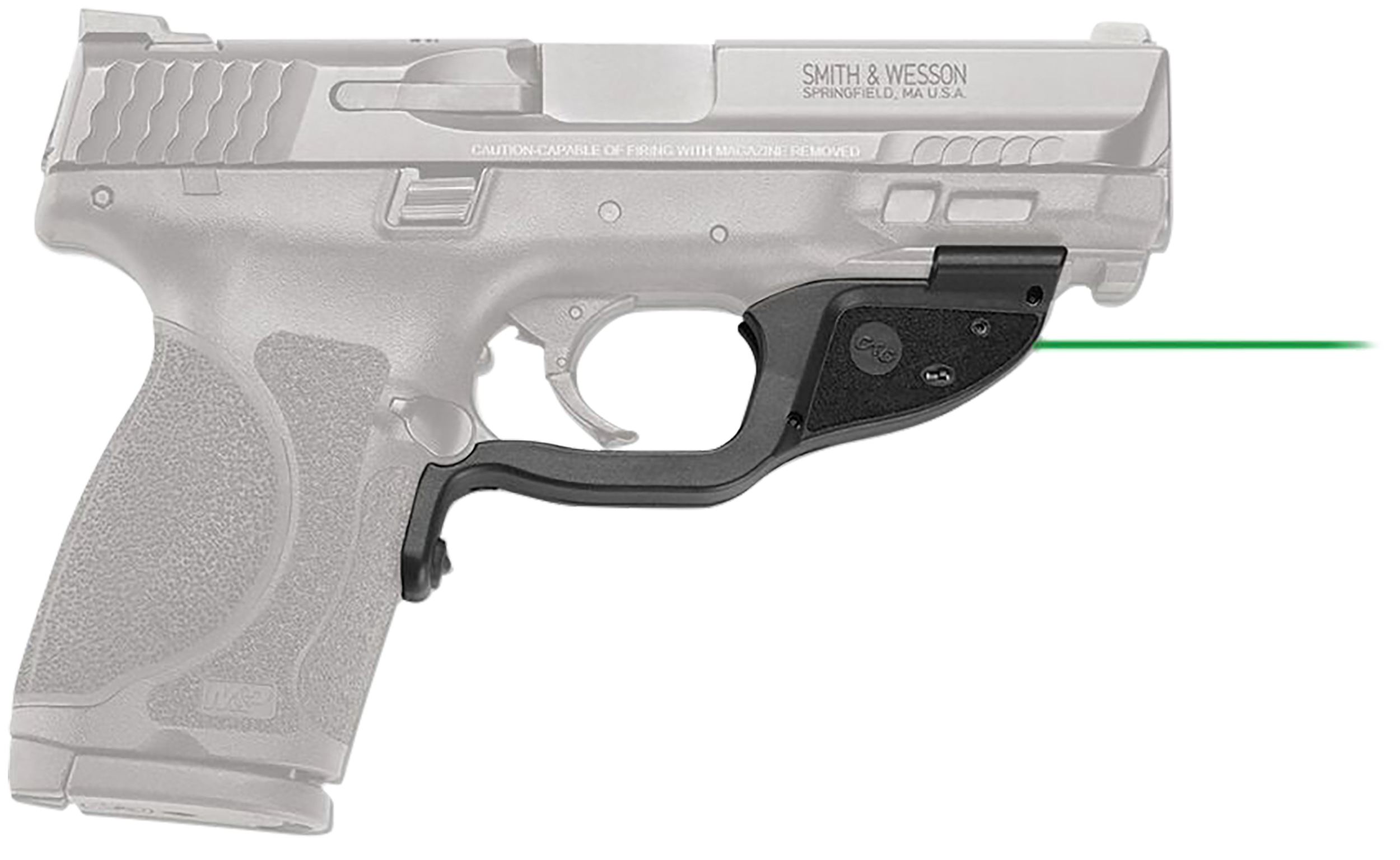 Crimson Trace LG362G LaserguardGreen Laser 5mW 532nM Wavelength S&W M&P 2.0 Black Trigger Guard